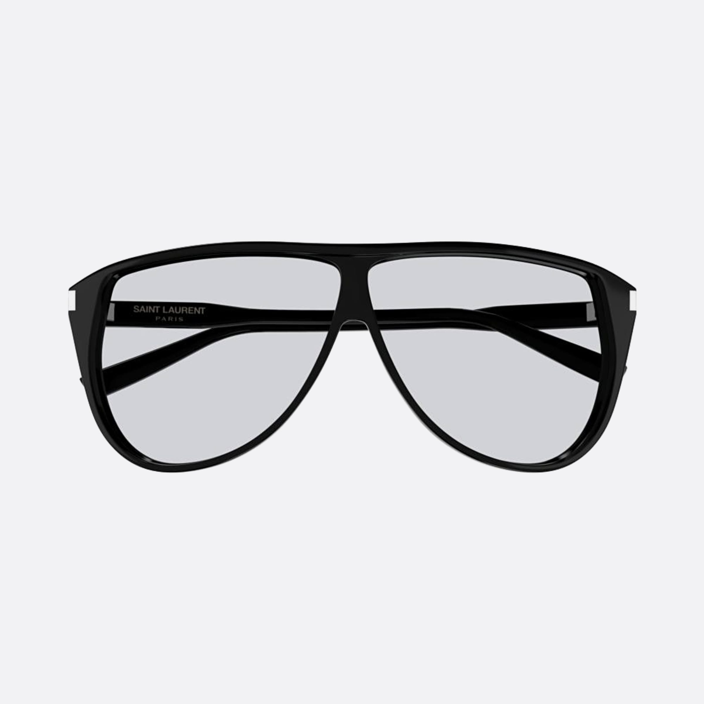 Saint 65mm Laurent Black Pilot Man Sunglasses - Main View