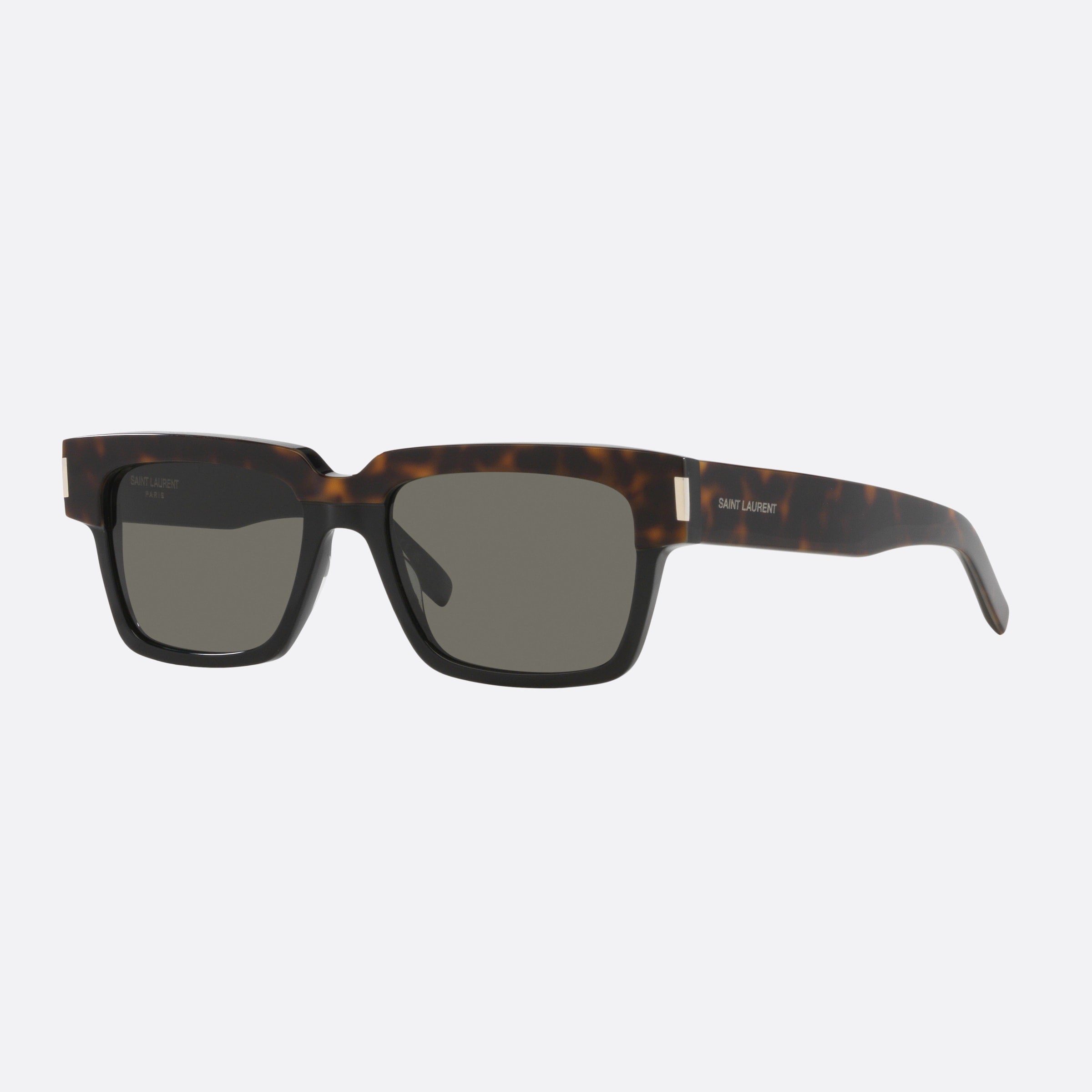 Saint 54mm Laurent Vadim Hvgy Tortoise Rectangle Man Sunglasses - Main View