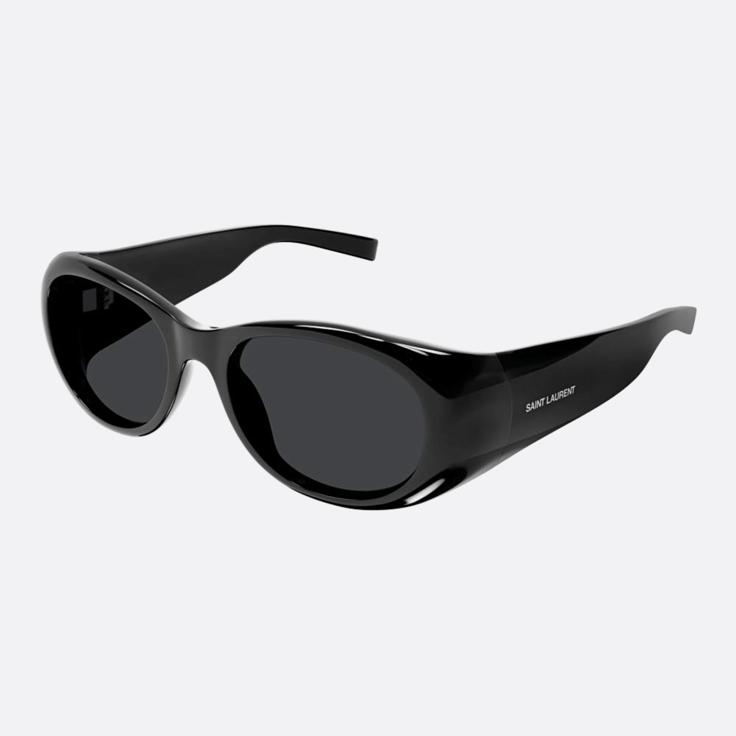 Saint 52mm Laurent Black Oval Woman Sunglasses - Side View