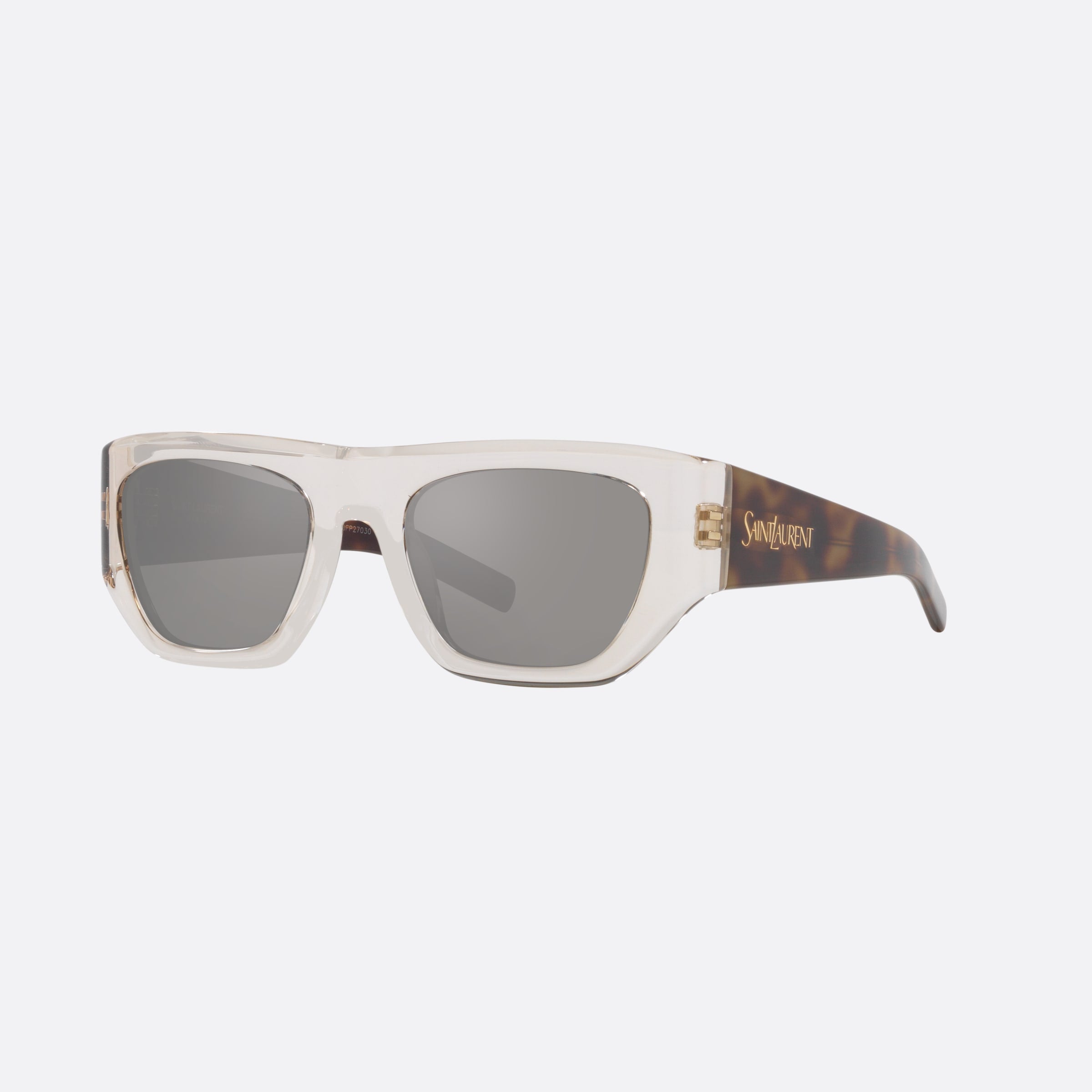 Saint 52mm Laurent Whsi Brown Rectangle Woman Sunglasses - Main View