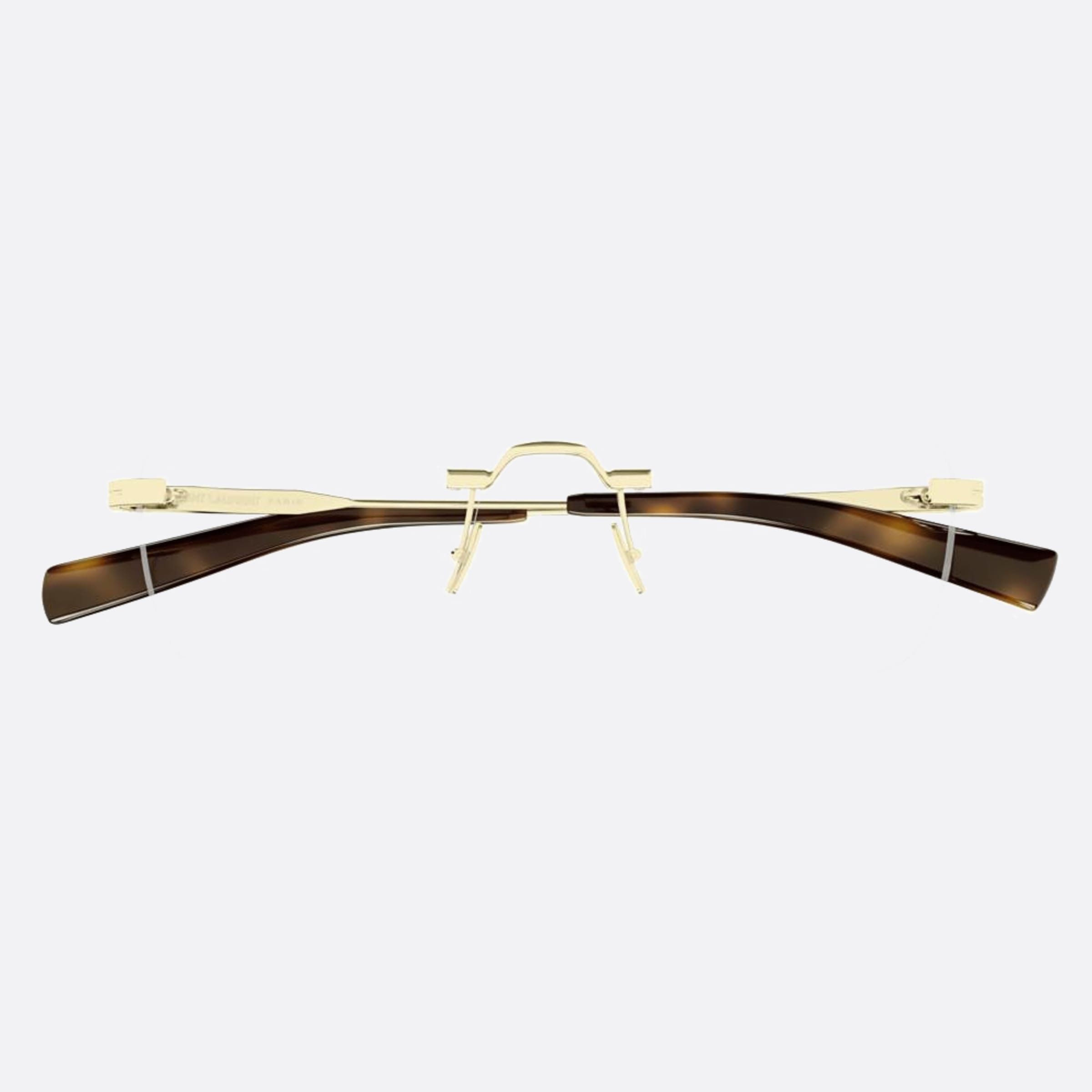 Saint 53mm Laurent Opt Gold Squared Unisex Eyeglasses - Main View