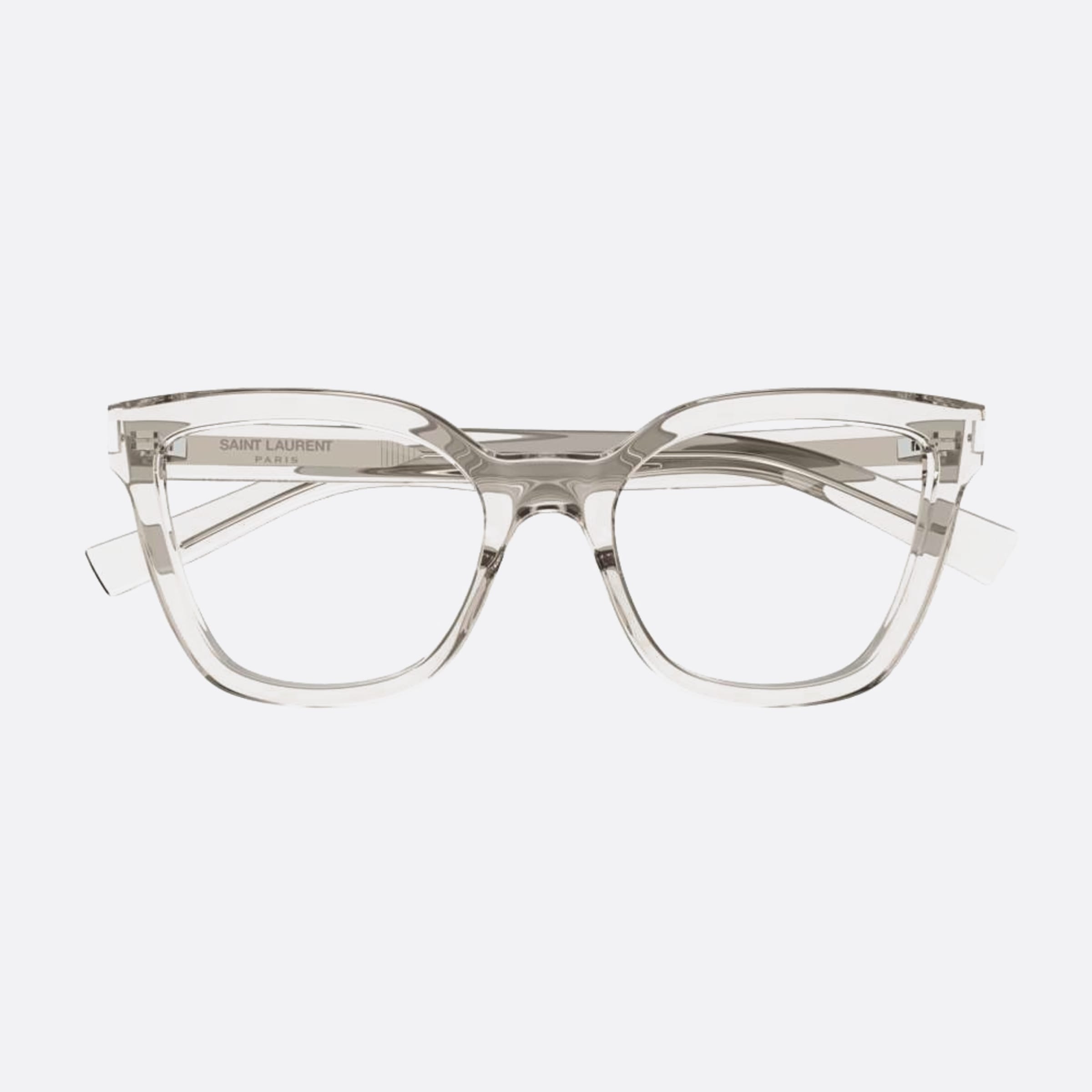 Saint 54mm Laurent Tgy Grey Cat Eye Woman Eyeglasses - Main View