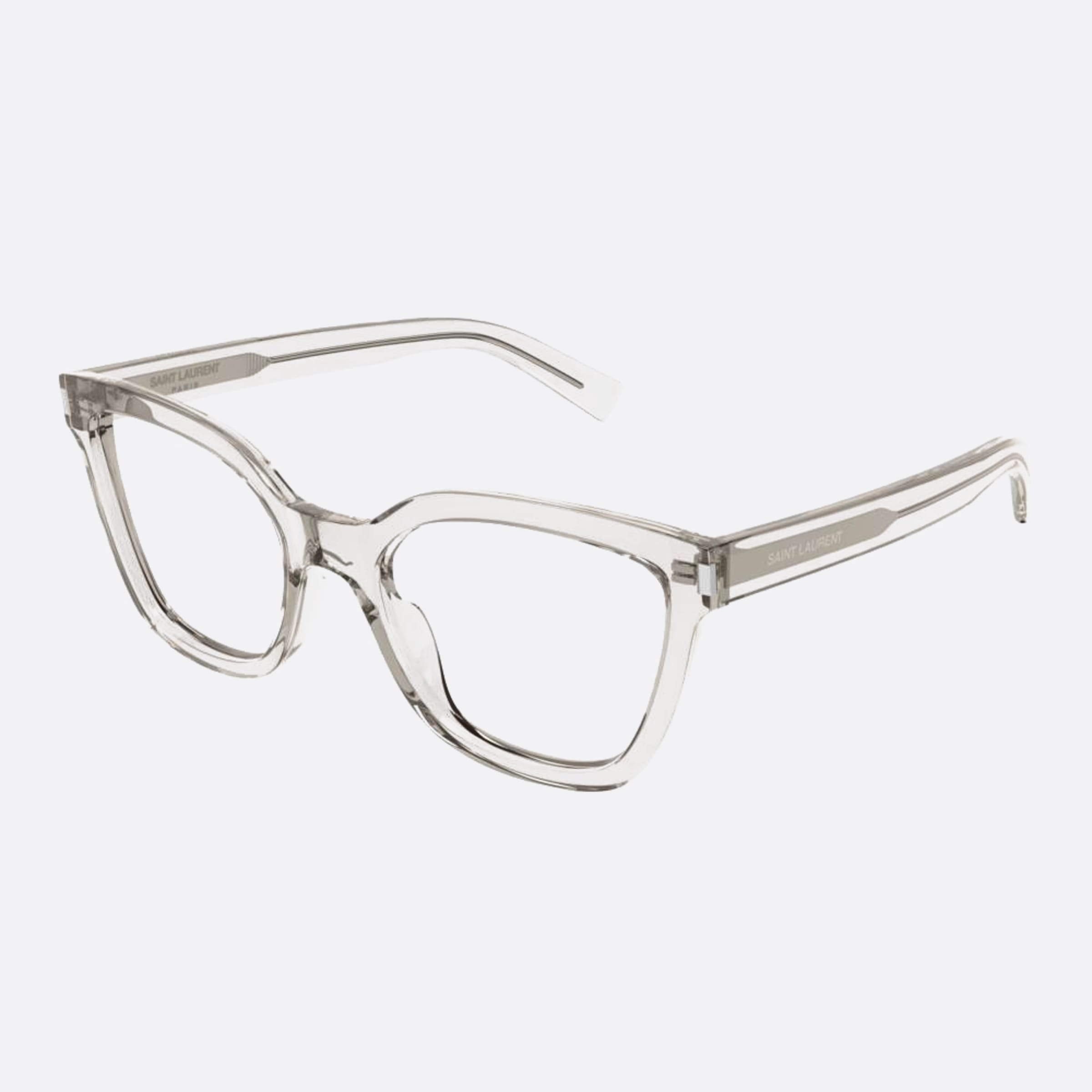 Saint 54mm Laurent Tgy Grey Cat Eye Woman Eyeglasses - Side View