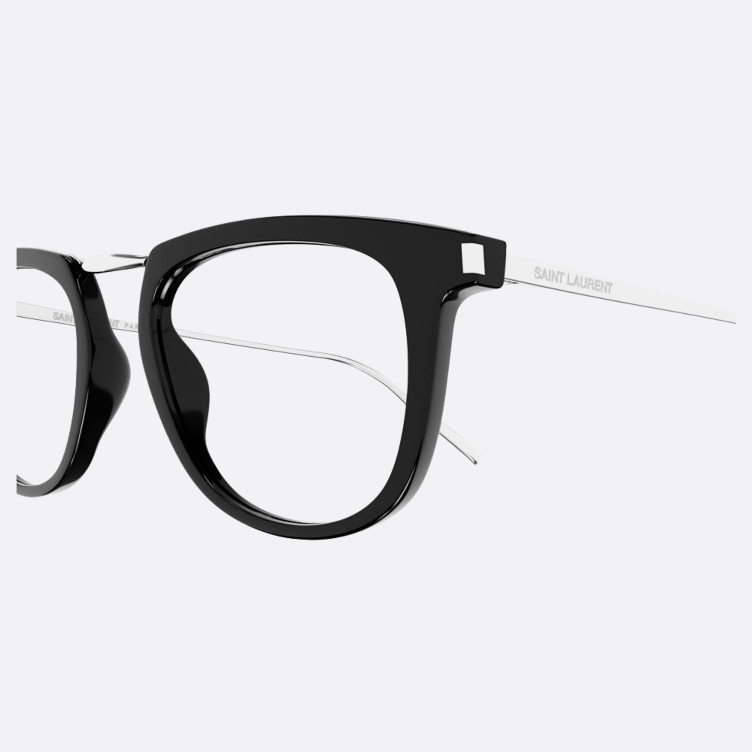 Saint 50mm Laurent Opt Black Pantos Unisex Eyeglasses - Detail View