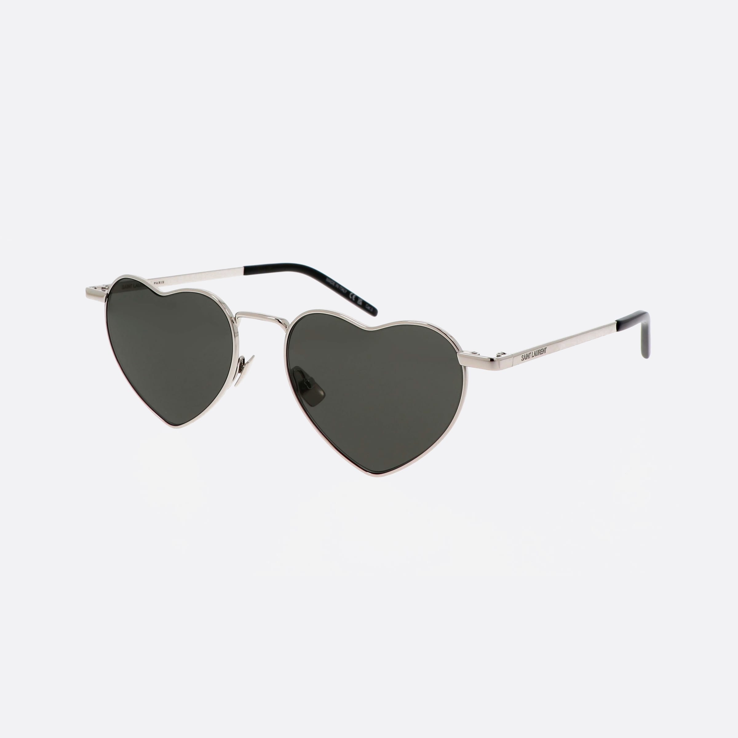 Saint 52mm Laurent Logo Silver Heart Unisex Sunglasses - Main View