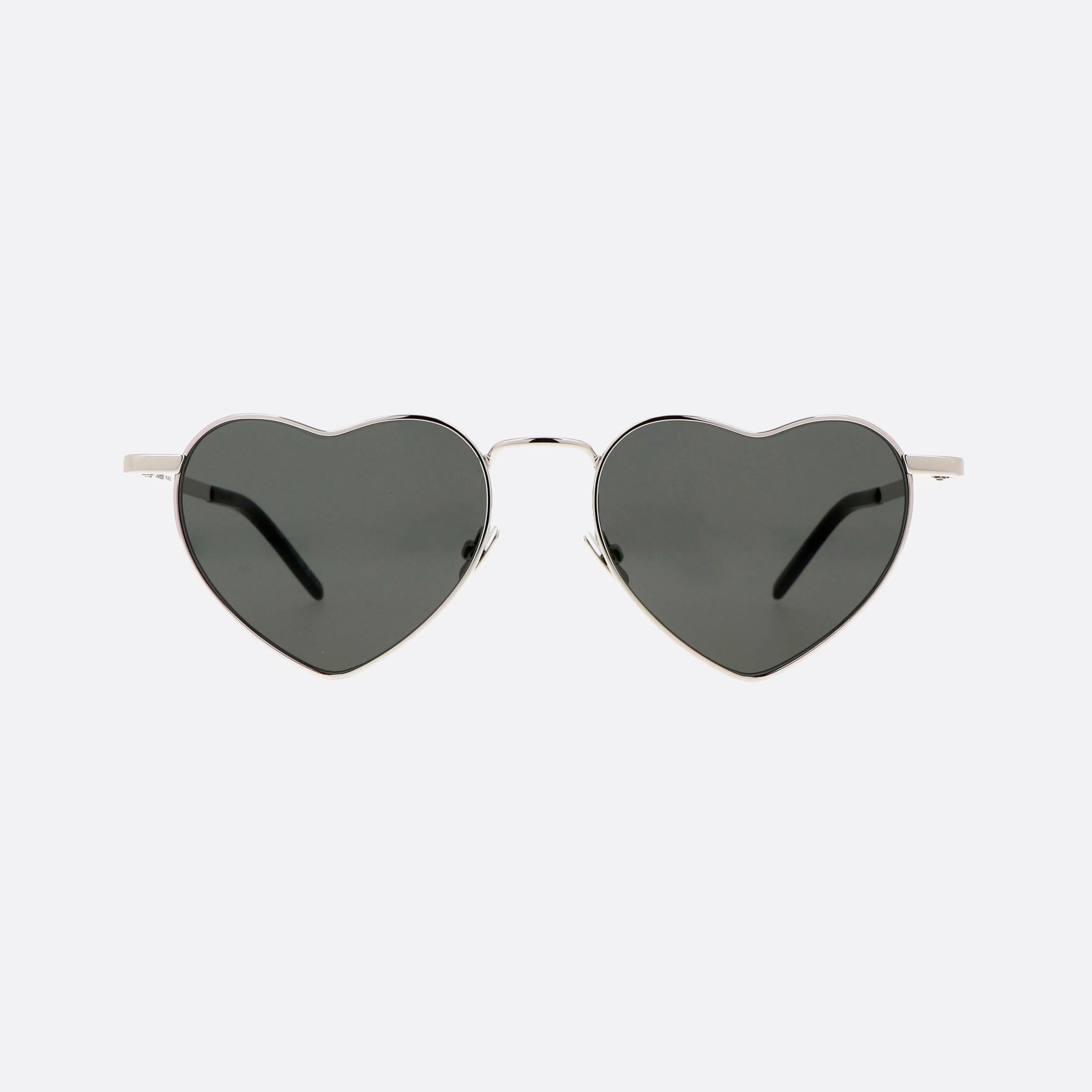 Saint 52mm Laurent Logo Silver Heart Unisex Sunglasses - Side View