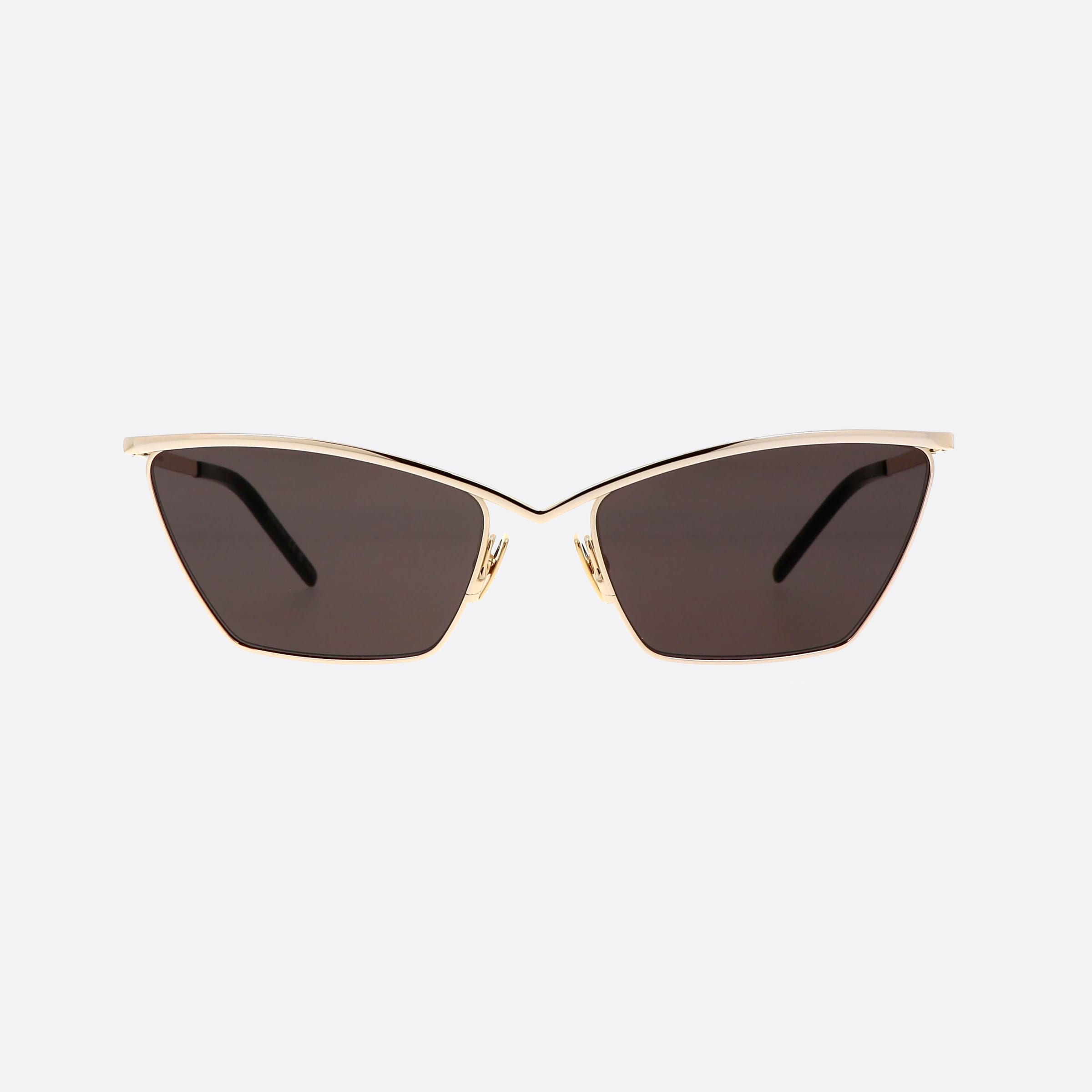 Saint 57mm Laurent Logo Gold Cat Eye Woman Sunglasses - Side View