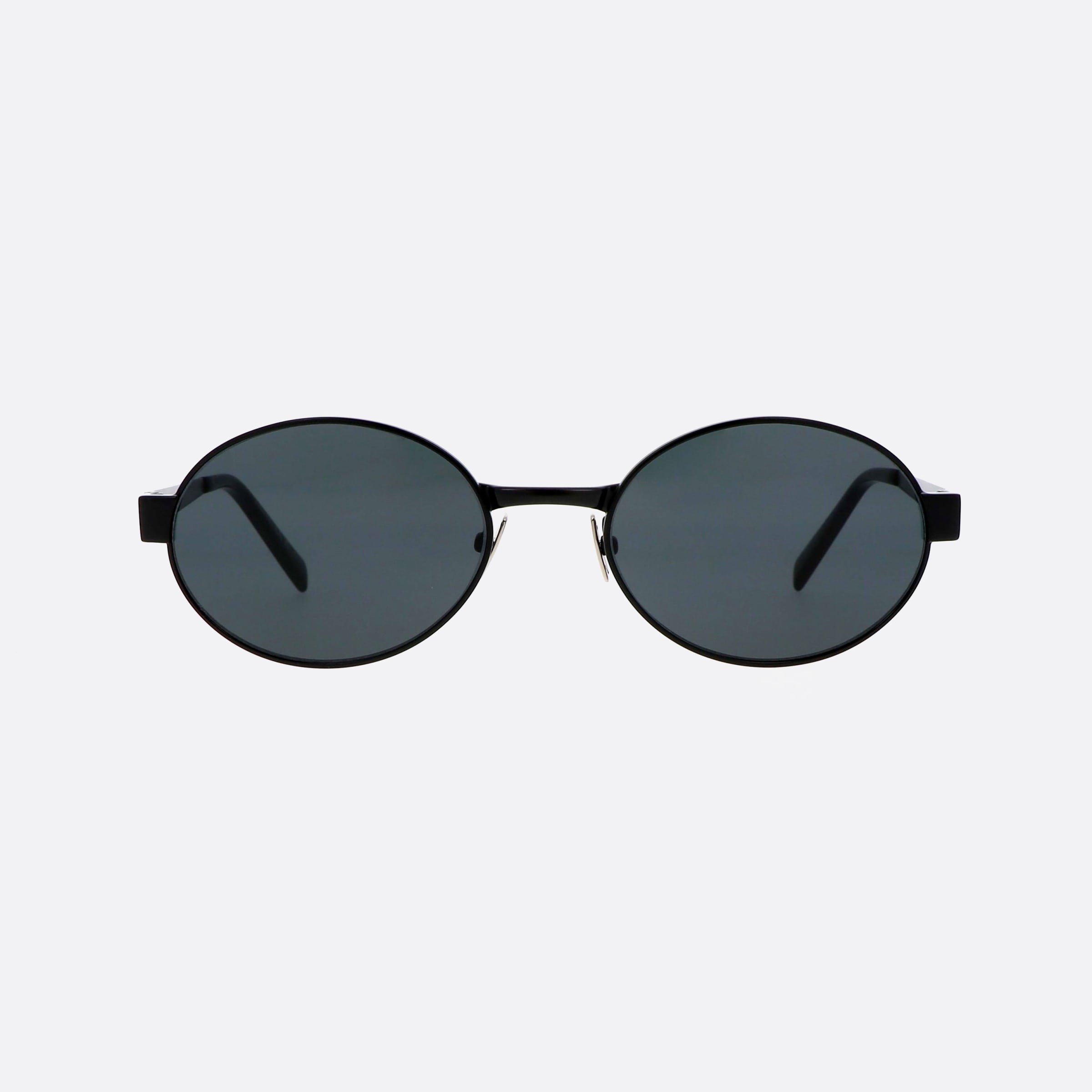 Saint 55mm Laurent Logo Black Round Woman Sunglasses - Side View