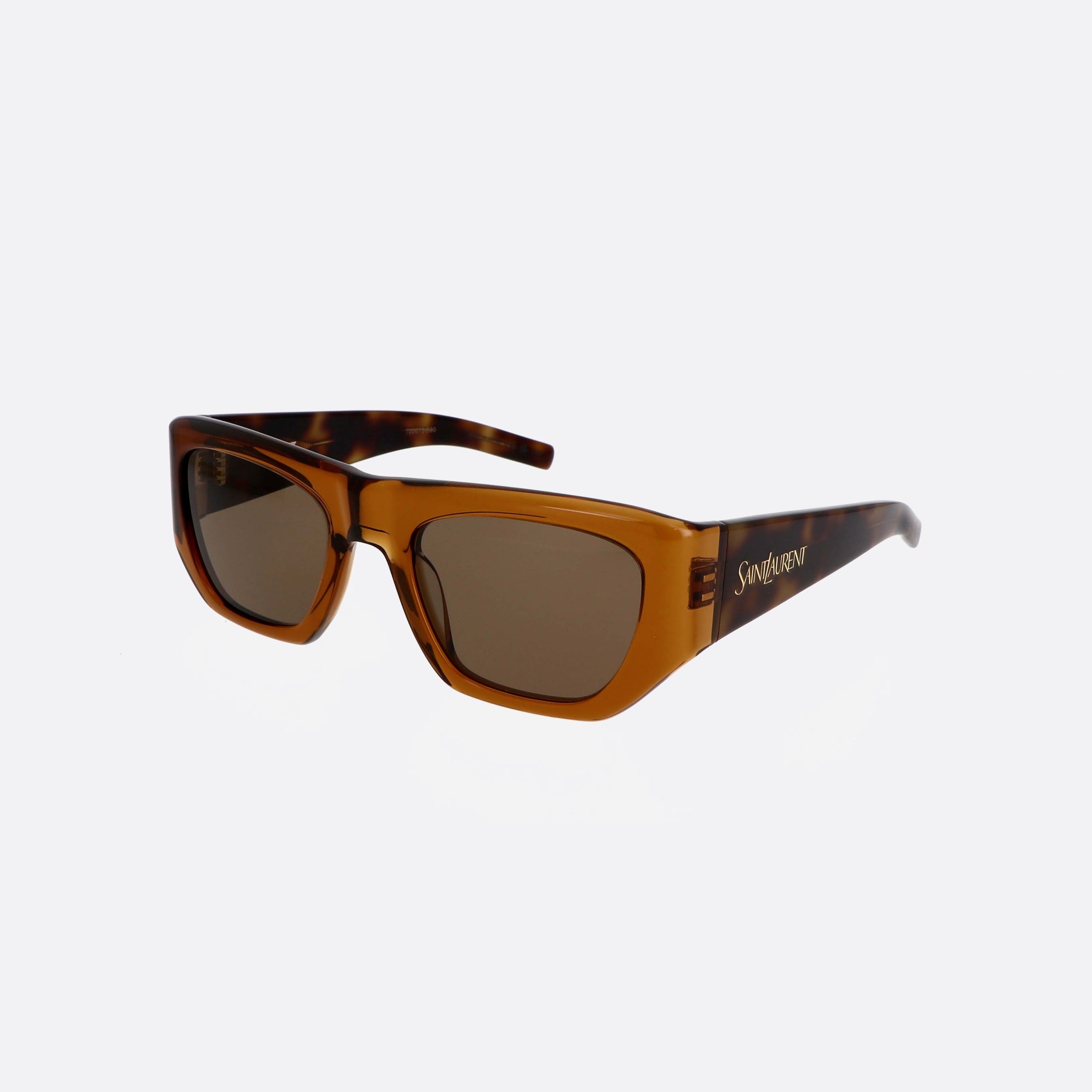 Saint 52mm Laurent Logo Bhbr Brown Squared Woman Sunglasses - Main View