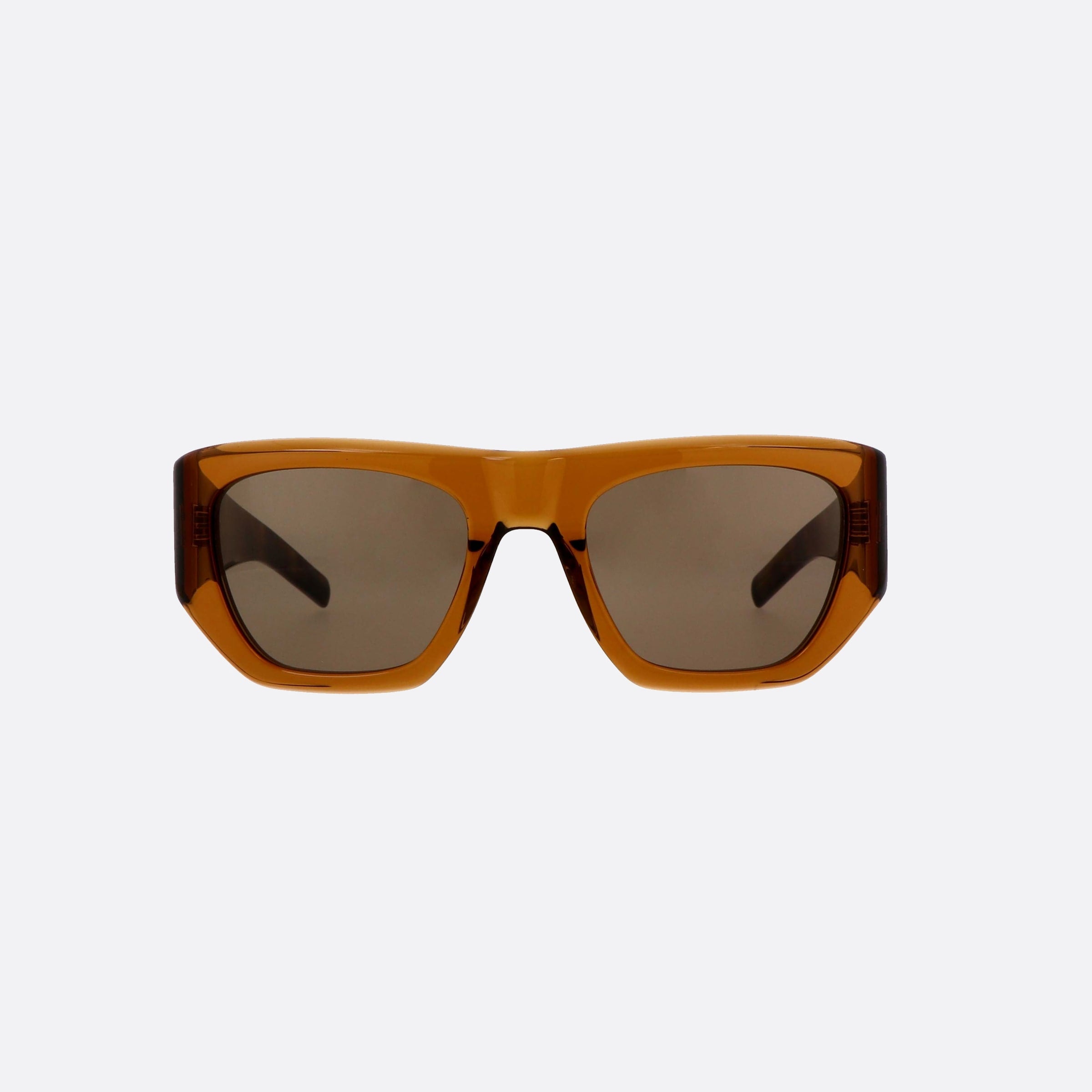 Saint 52mm Laurent Logo Bhbr Brown Squared Woman Sunglasses - Side View