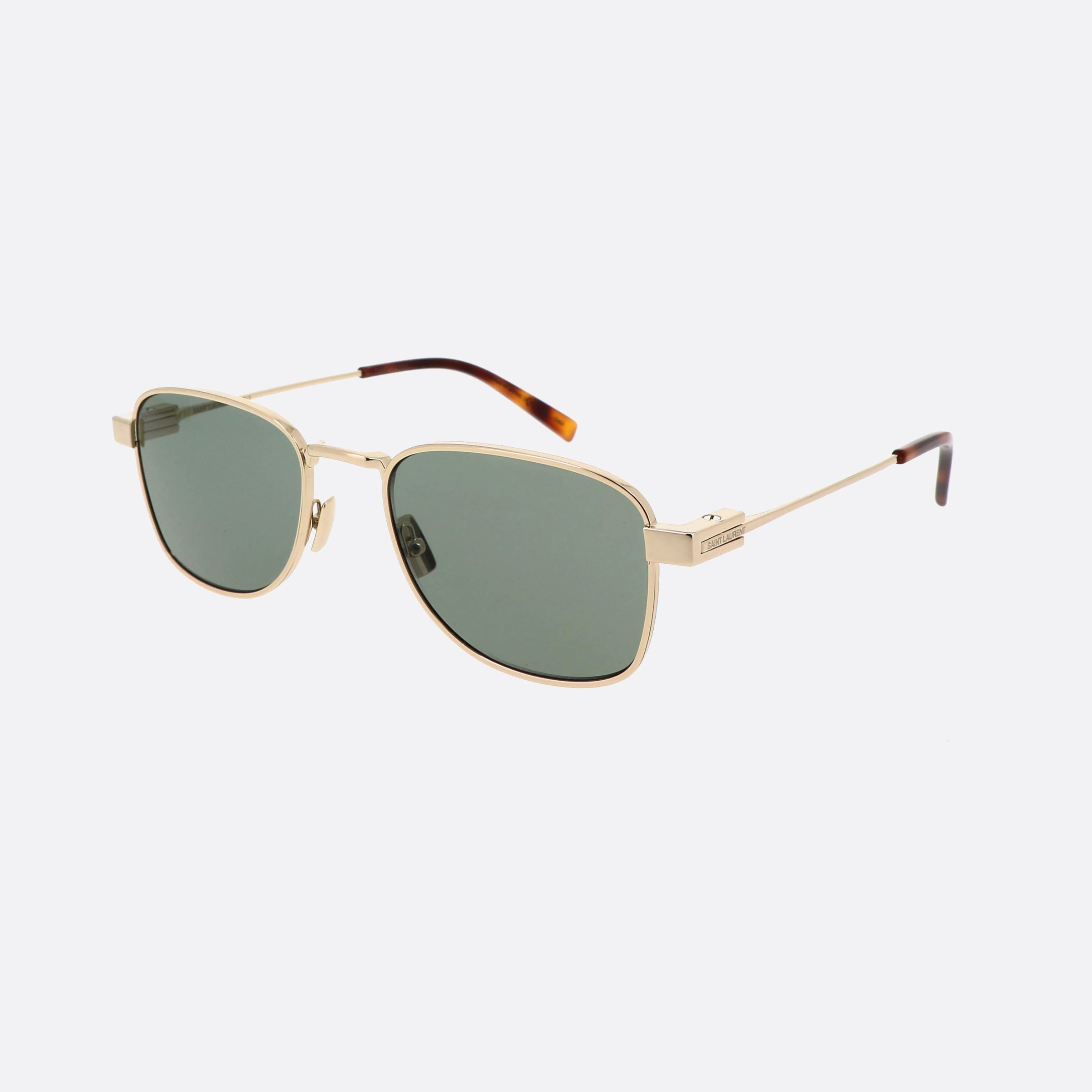 Saint 53mm Laurent Logo Gdgn Gold Squared Man Sunglasses - Main View