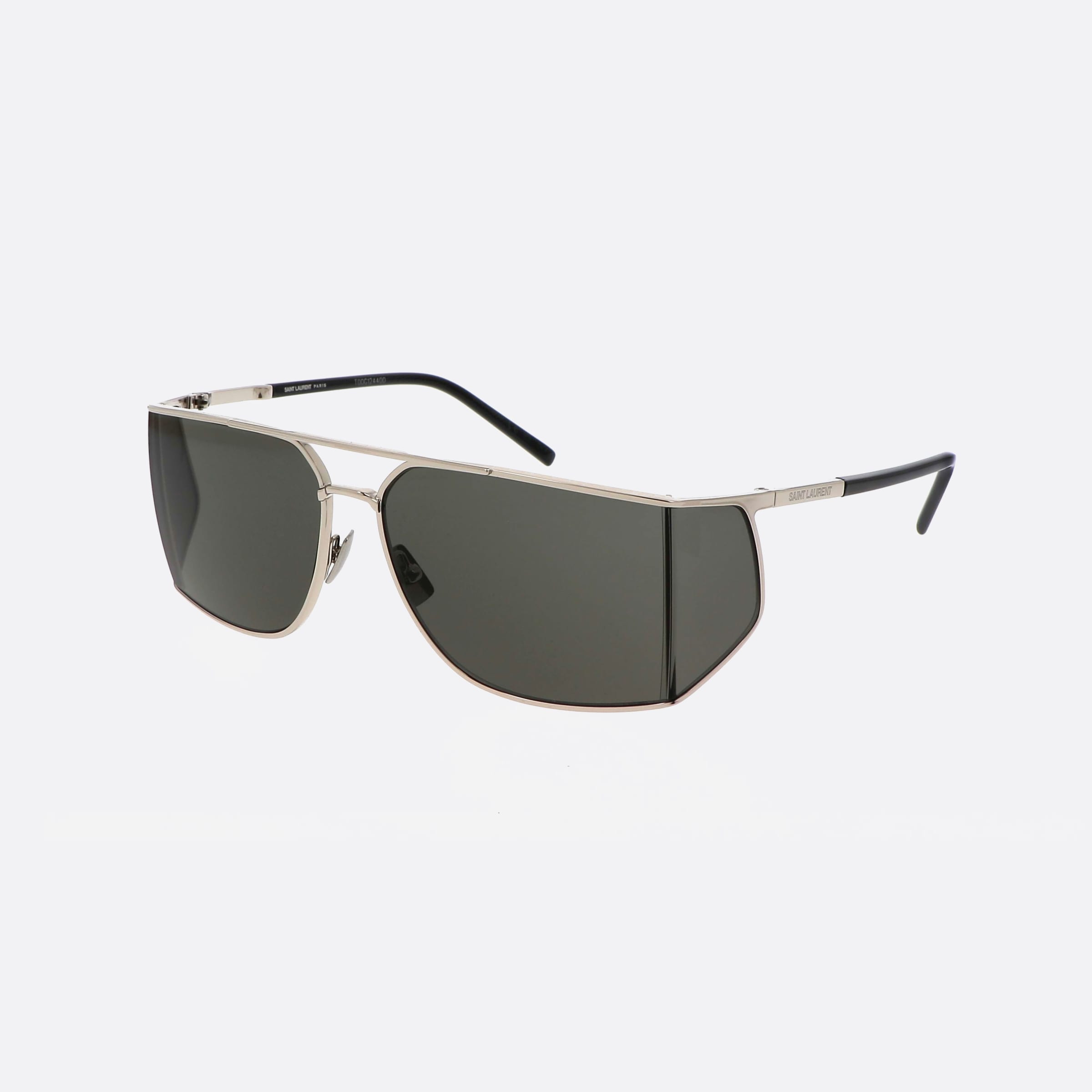 Saint 69mm Laurent Logo Sigy Silver Squared Man Sunglasses - Main View