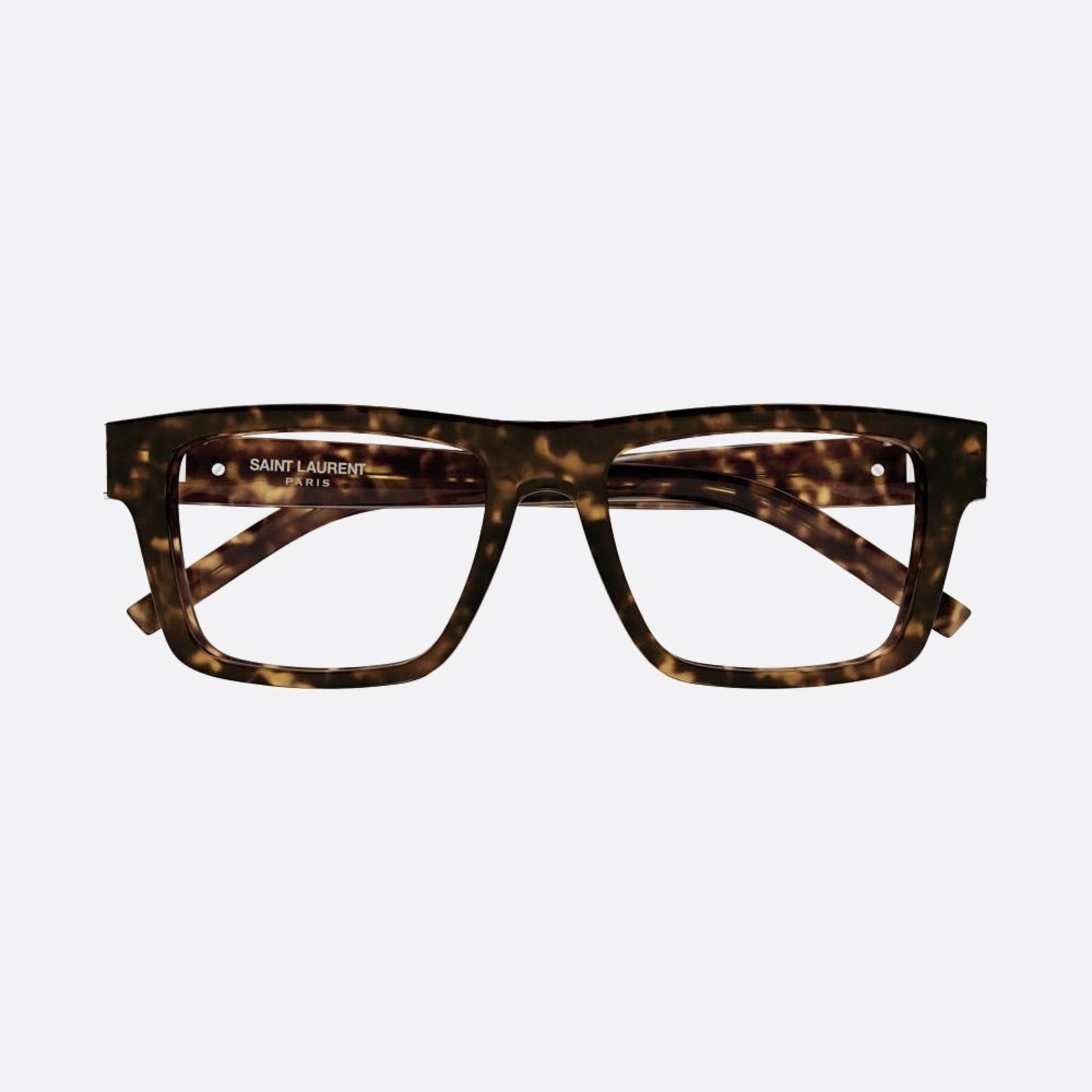 Saint 52mm Laurent M10 Havana Squared Man Eyeglasses - Main View
