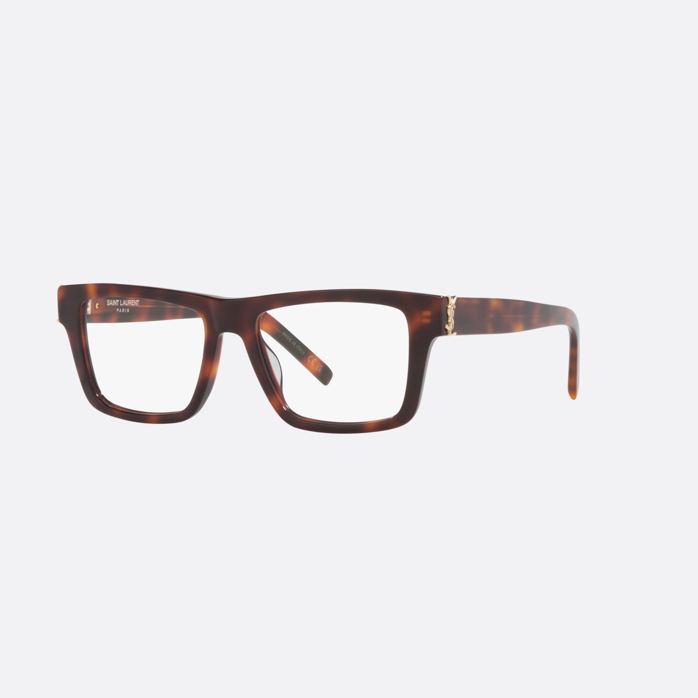 Saint 52mm Laurent M10 Havana Rectangular Man Eyeglasses - Main View