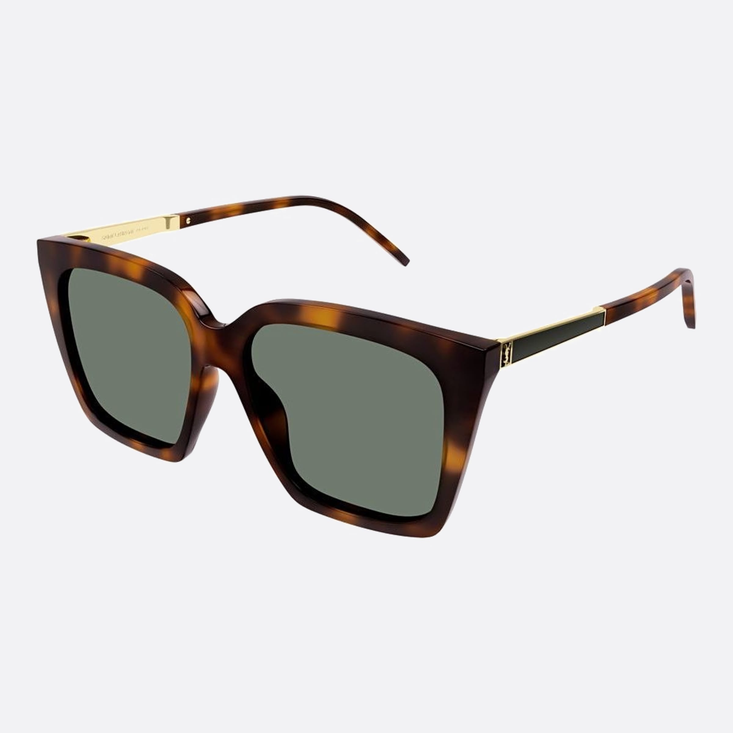 Saint 56mm Laurent M100 Havana Visor Women Sunglasses - Side View