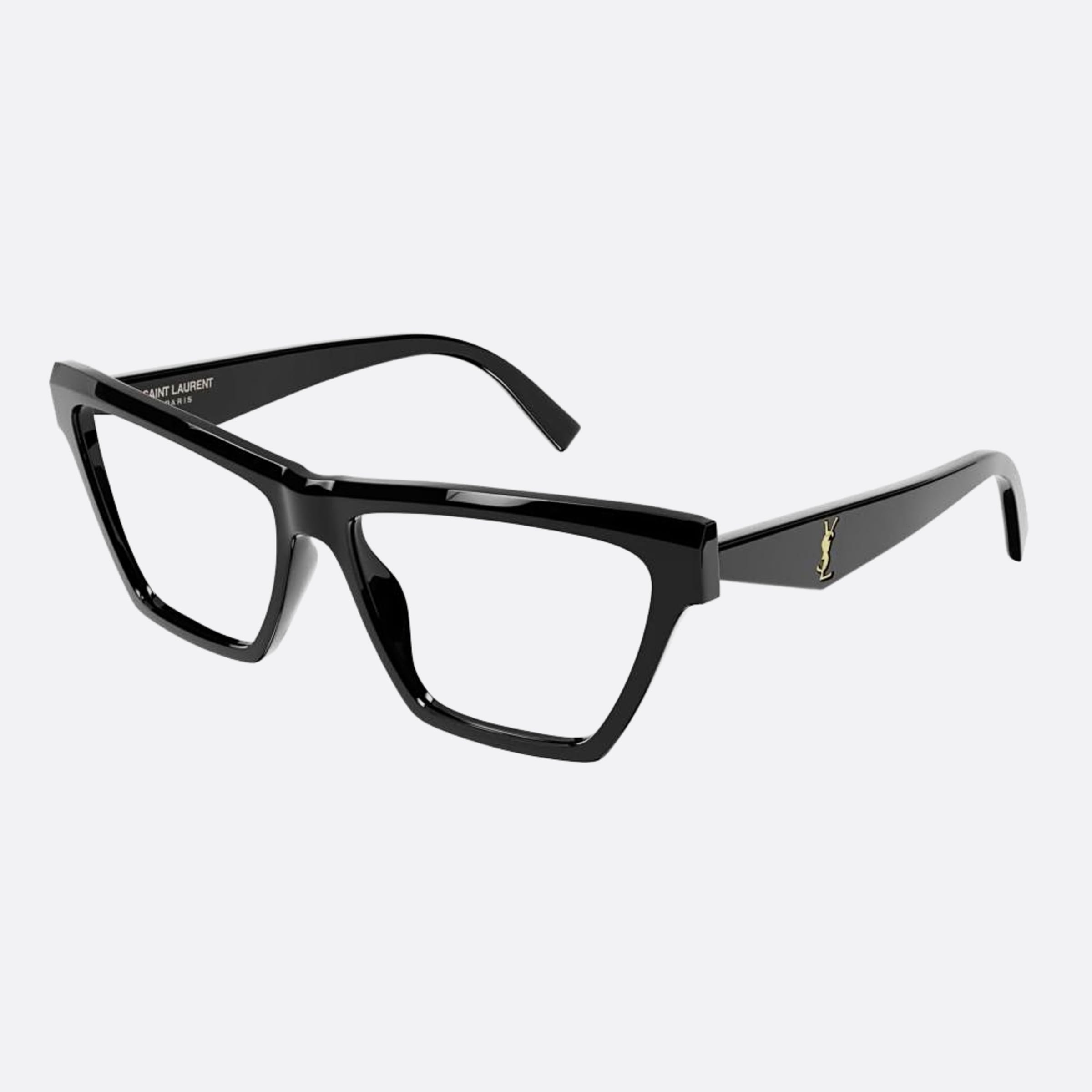Saint 58mm Laurent M103 Opt Black Geometric Woman Eyeglasses - Side View