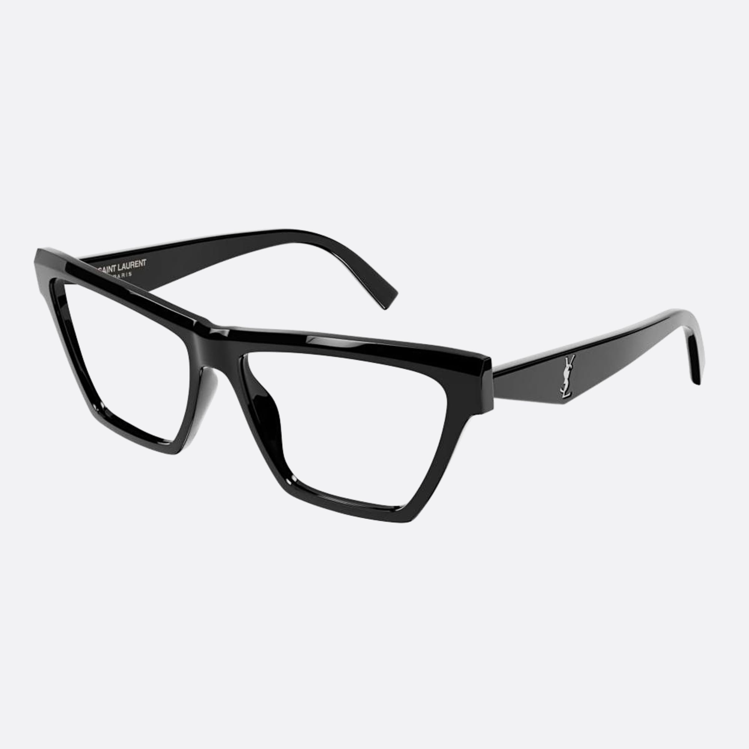 Saint 58mm Laurent M103 Opt Black Geometric Women Eyeglasses - Side View