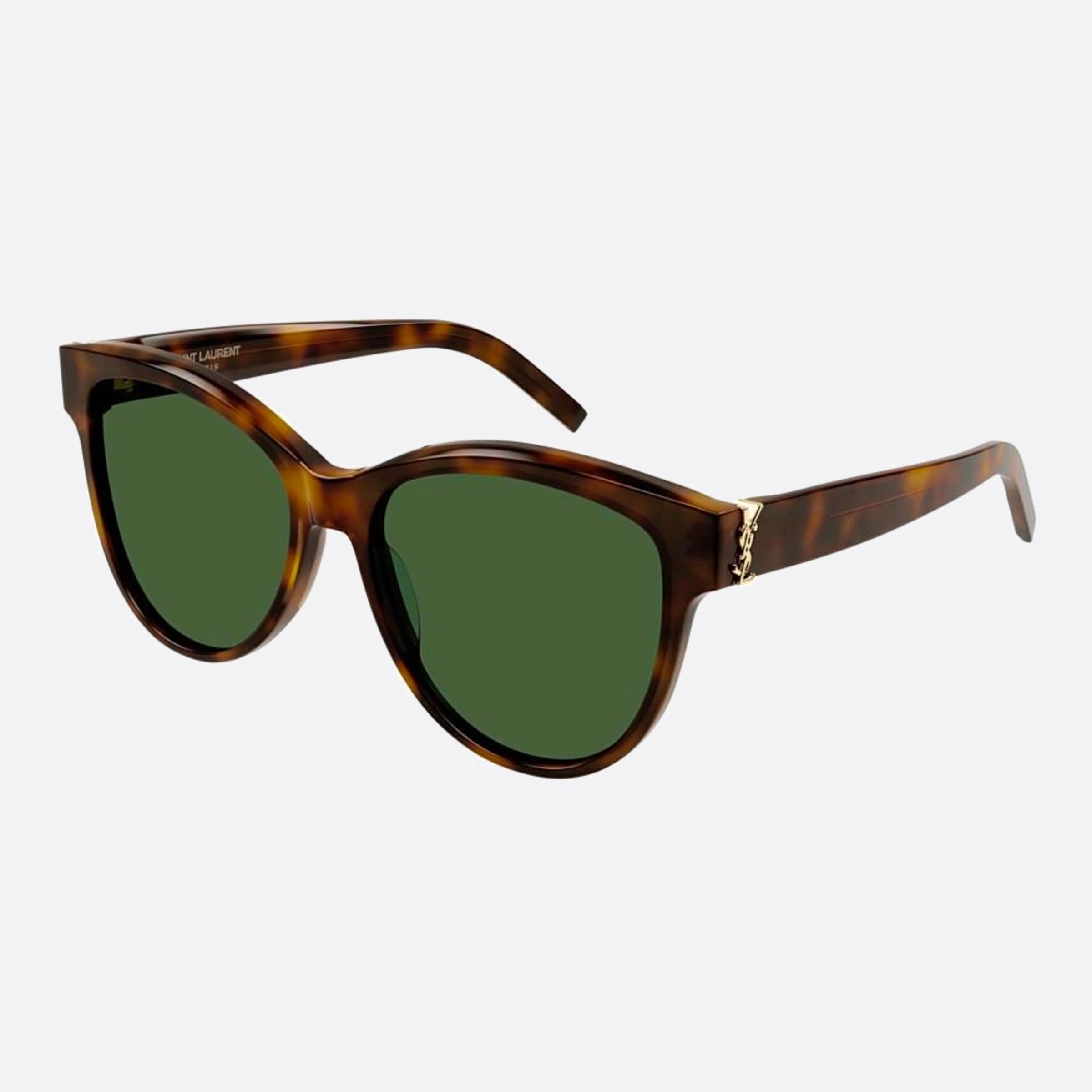 Saint 55mm Laurent M107 Havana Butterfly Woman Sunglasses - Side View