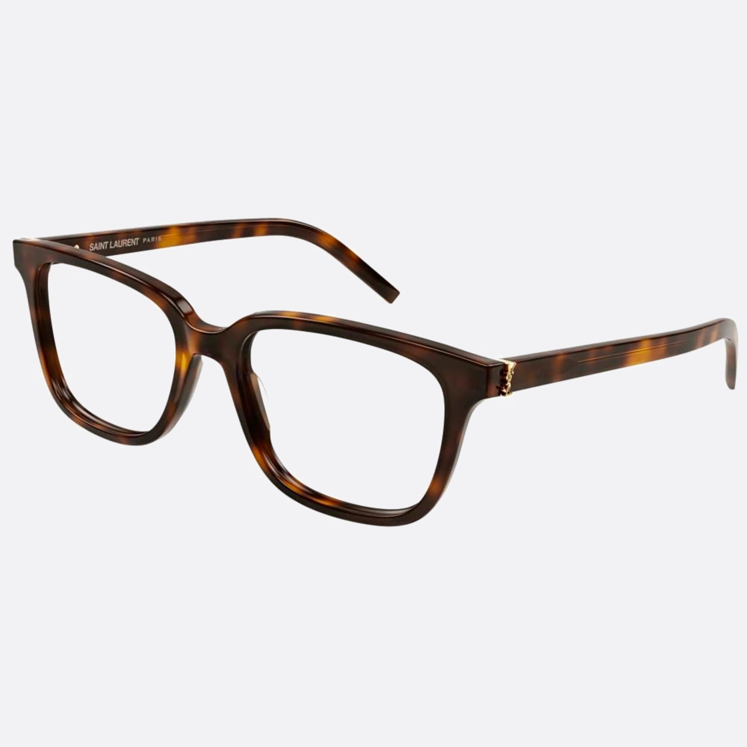 Saint 53mm Laurent M110 Havana Geometric Woman Eyeglasses - Side View