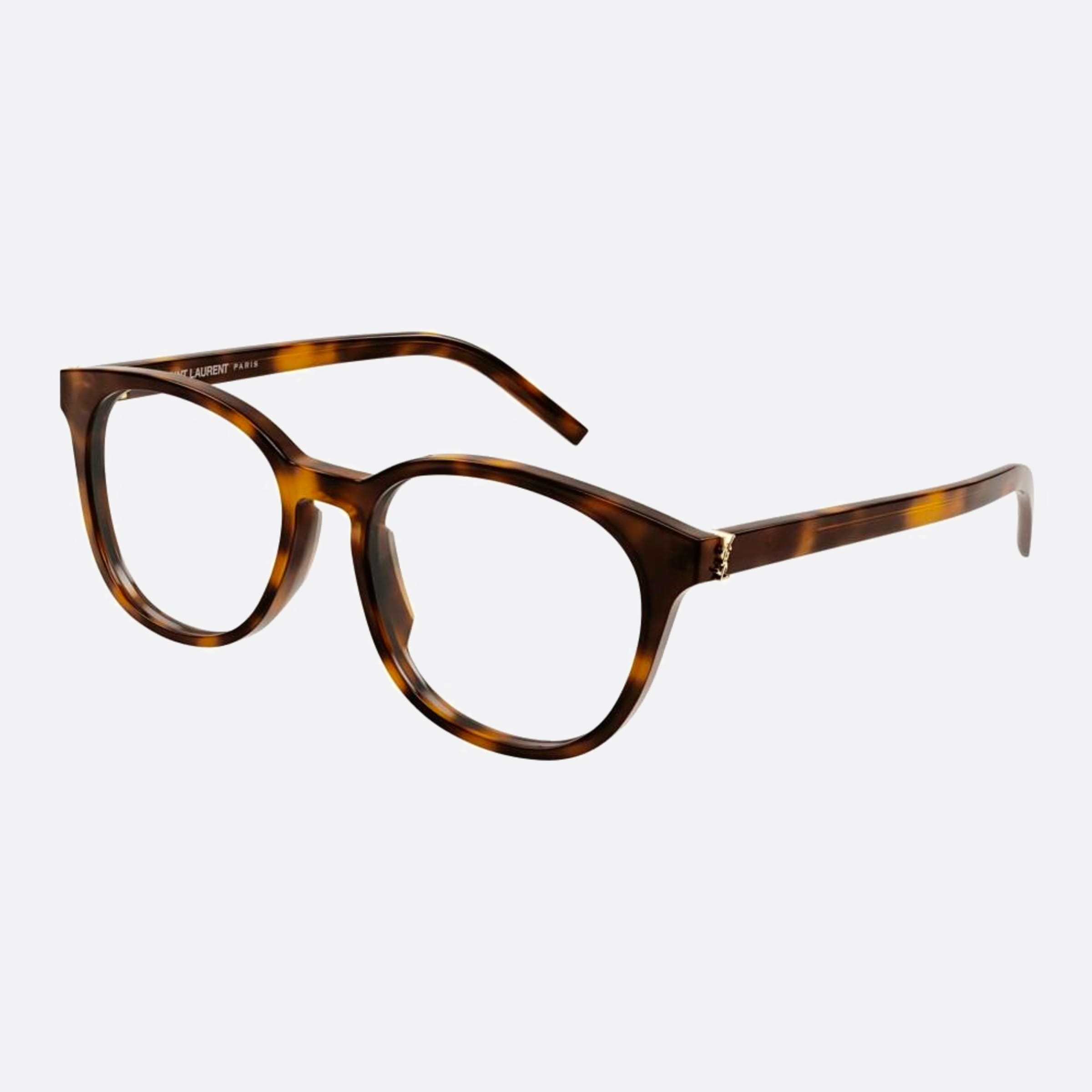 Saint 53mm Laurent M111 Havana Geometric Woman Eyeglasses - Side View