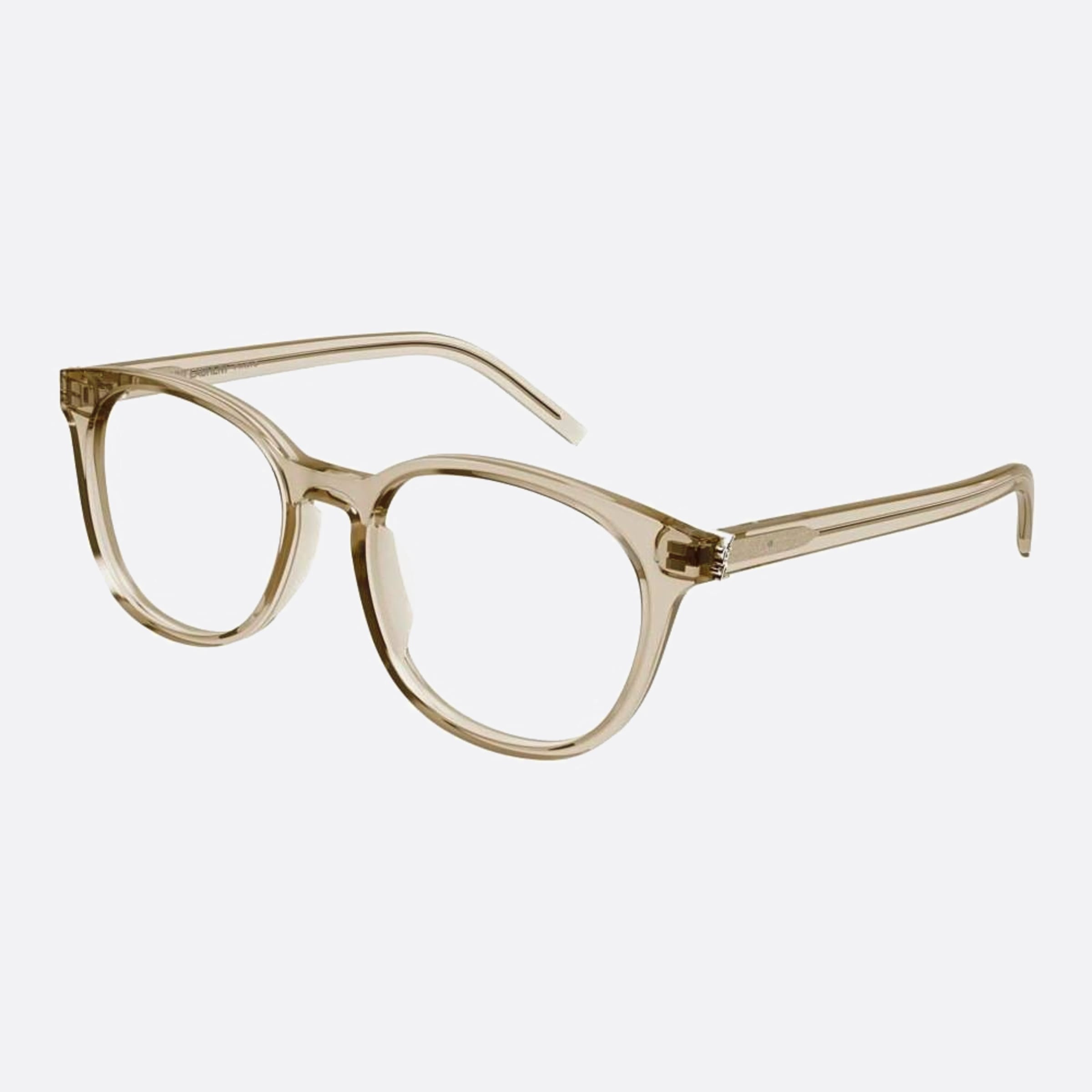 Saint 53mm Laurent M111 Brown Geometric Woman Eyeglasses - Side View