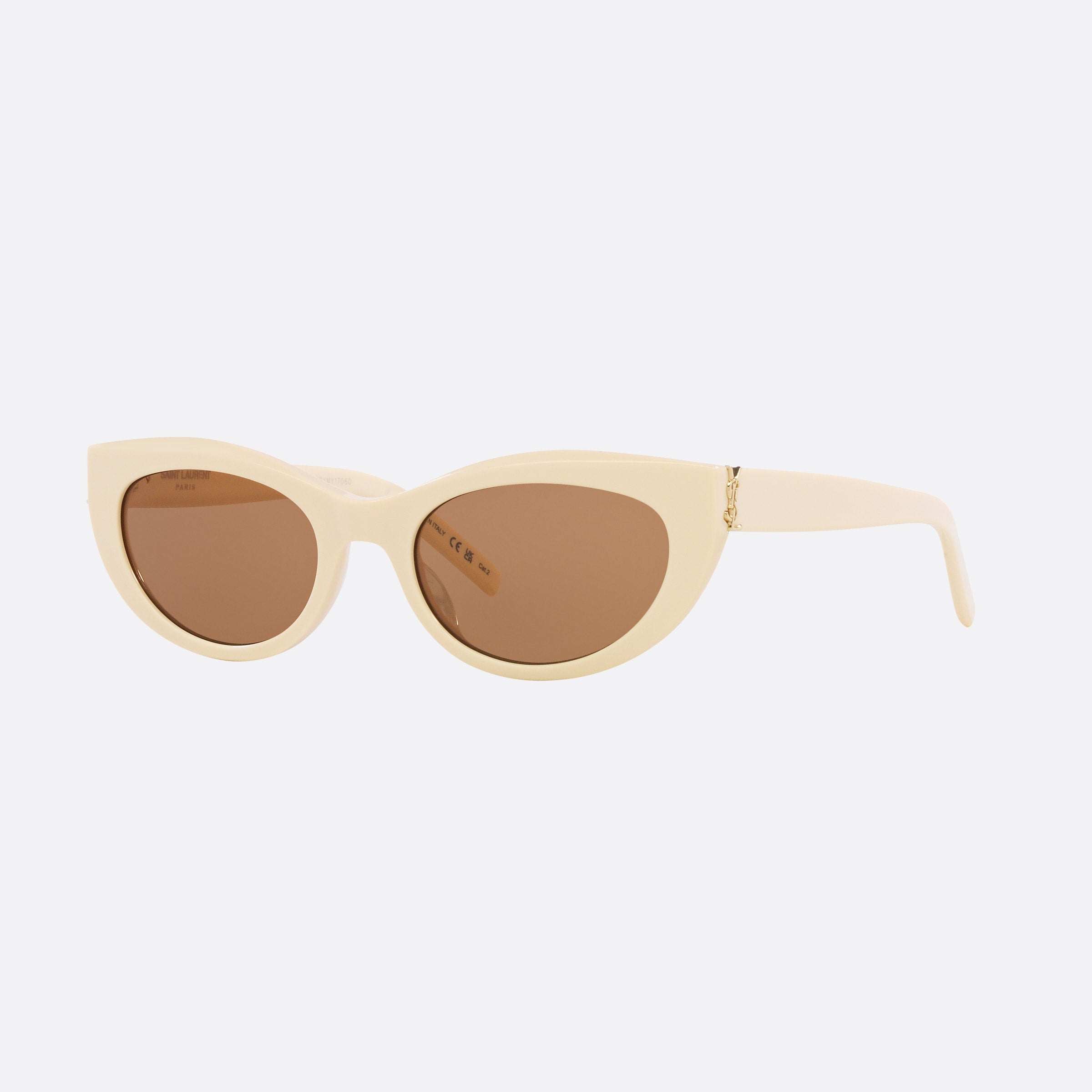 Saint 54mm Laurent M115 Beige Rectangle Woman Sunglasses - Main View
