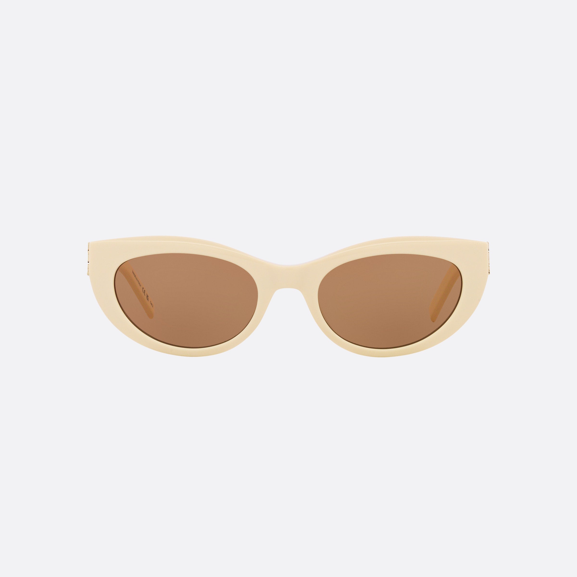 Saint 54mm Laurent M115 Beige Rectangle Woman Sunglasses - Side View