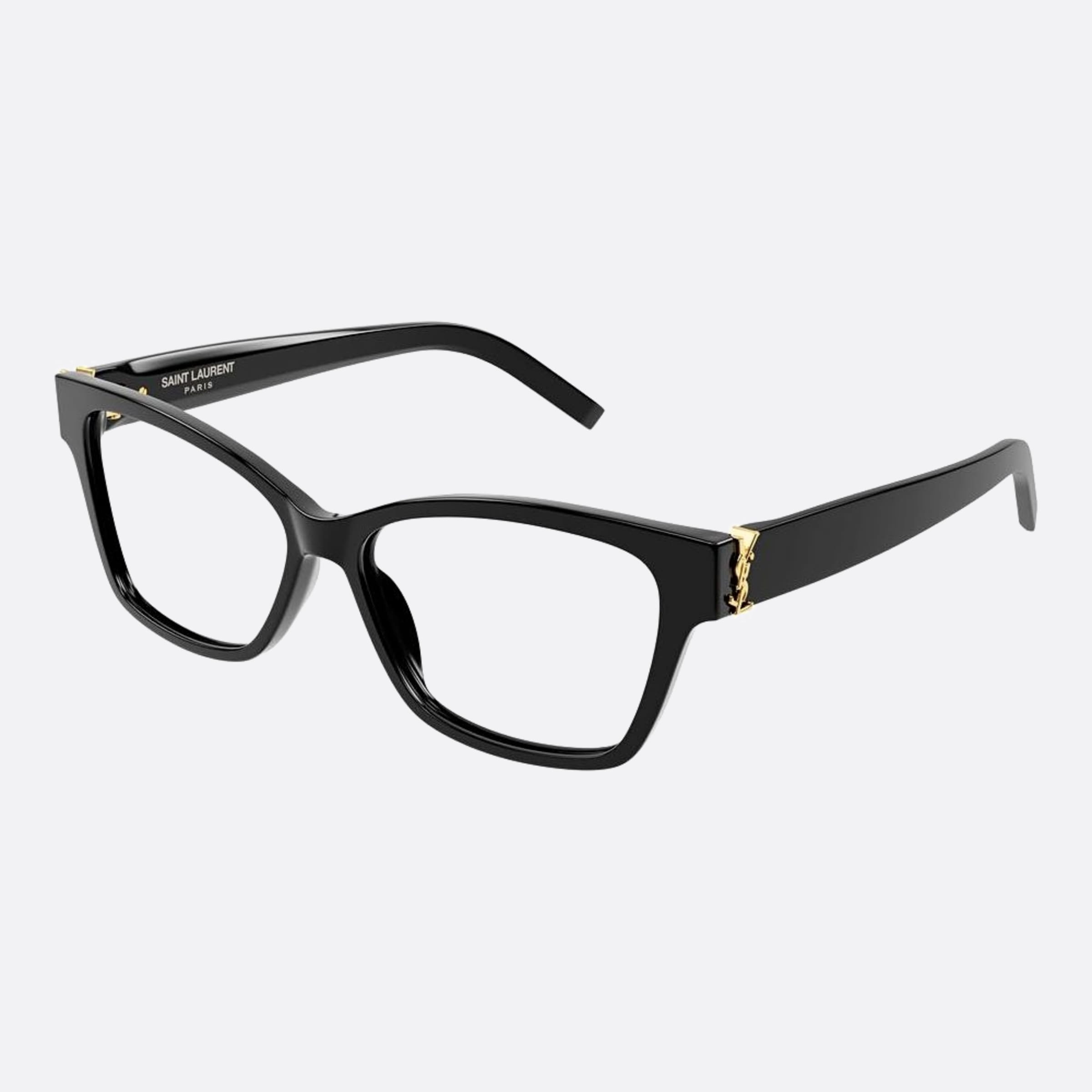 Saint 55mm Laurent M116 Black Geometric Woman Eyeglasses - Side View