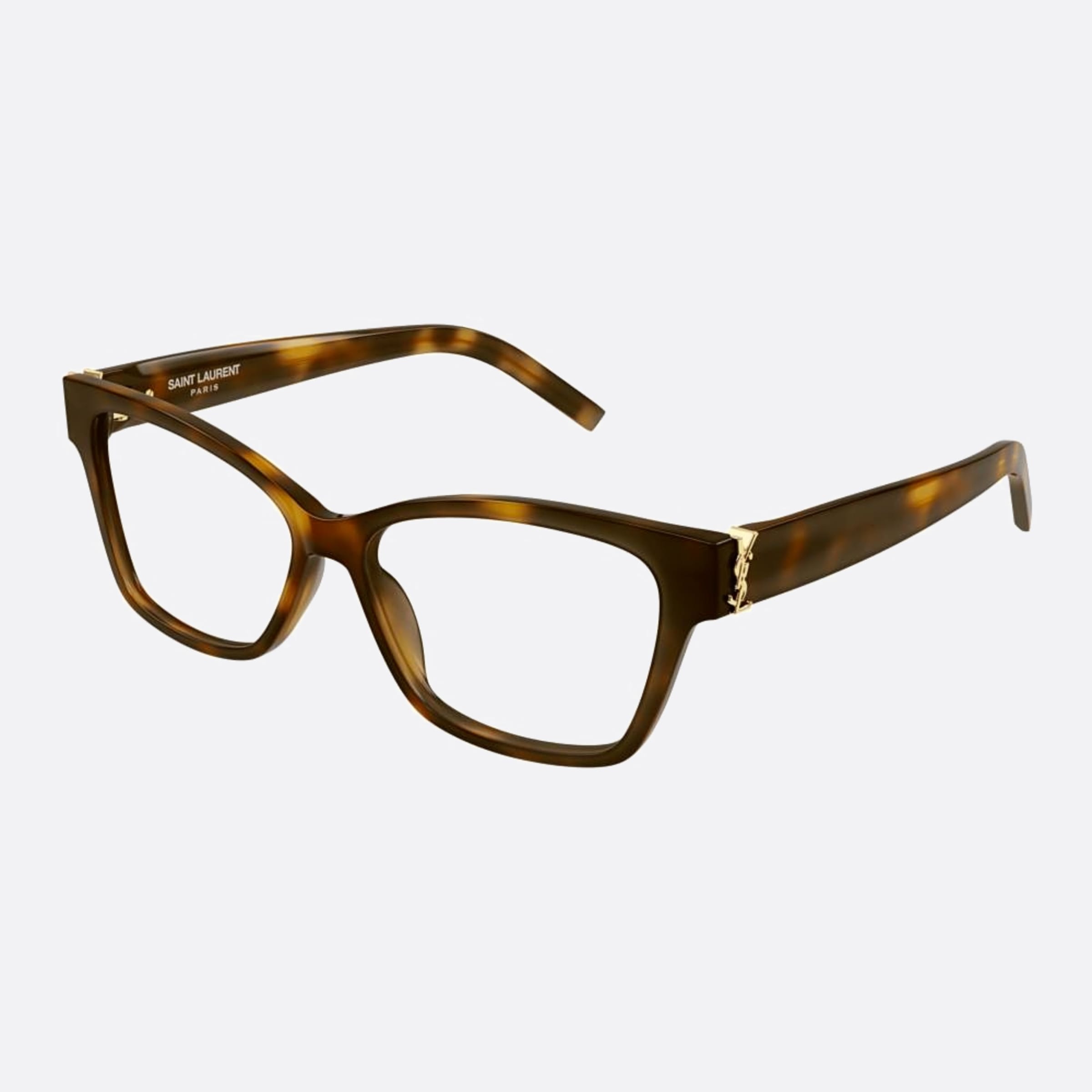 Saint 55mm Laurent M116 Havana Geometric Woman Eyeglasses - Side View