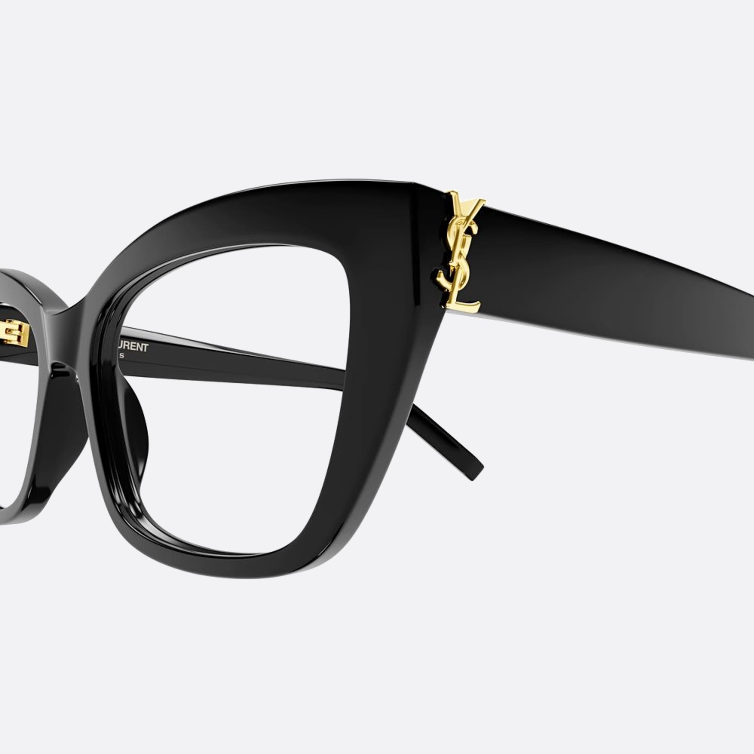 Saint 53mm Laurent M117 Black Squared Woman Eyeglasses - Detail View