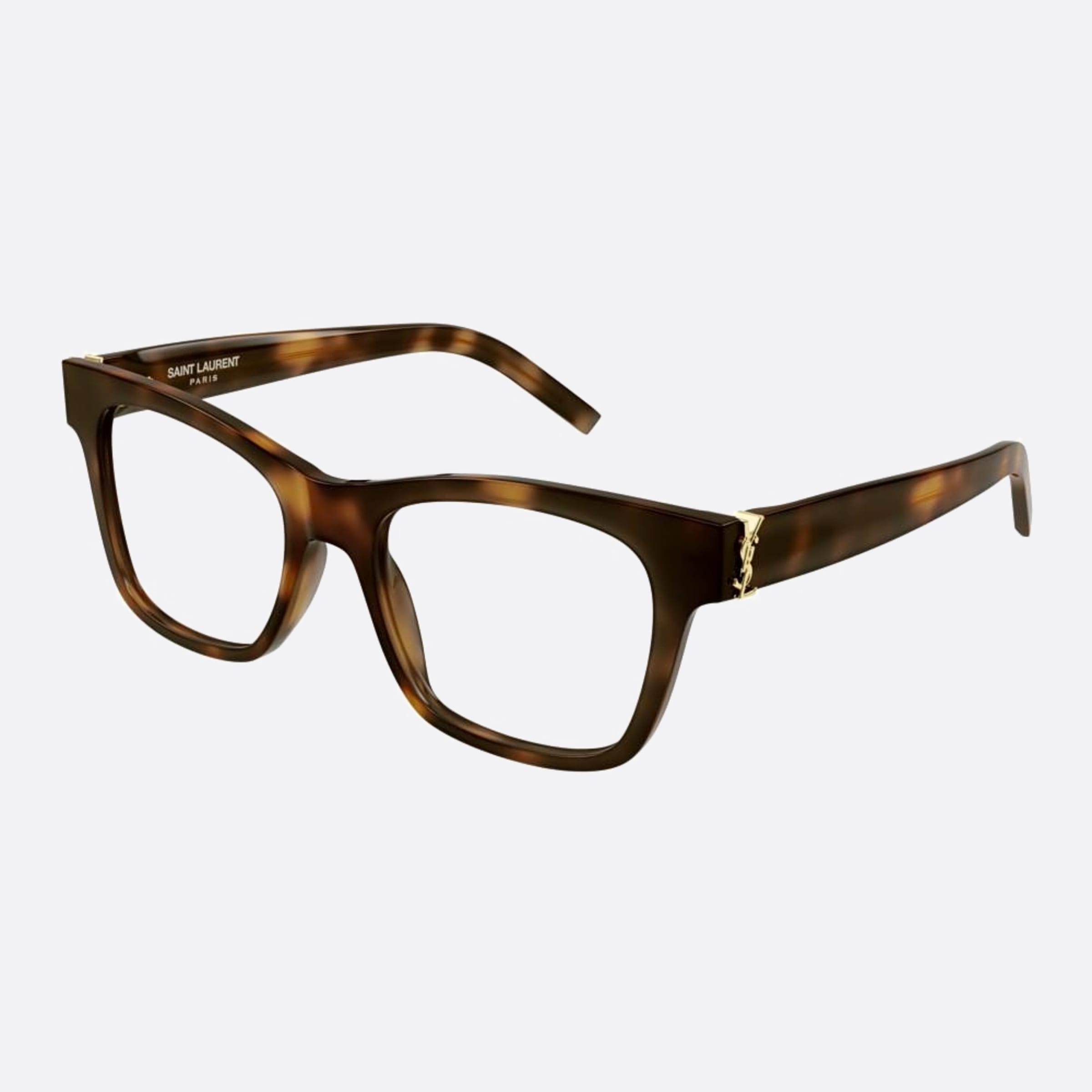 Saint 52mm Laurent M118 Havana Squared Woman Eyeglasses - Side View
