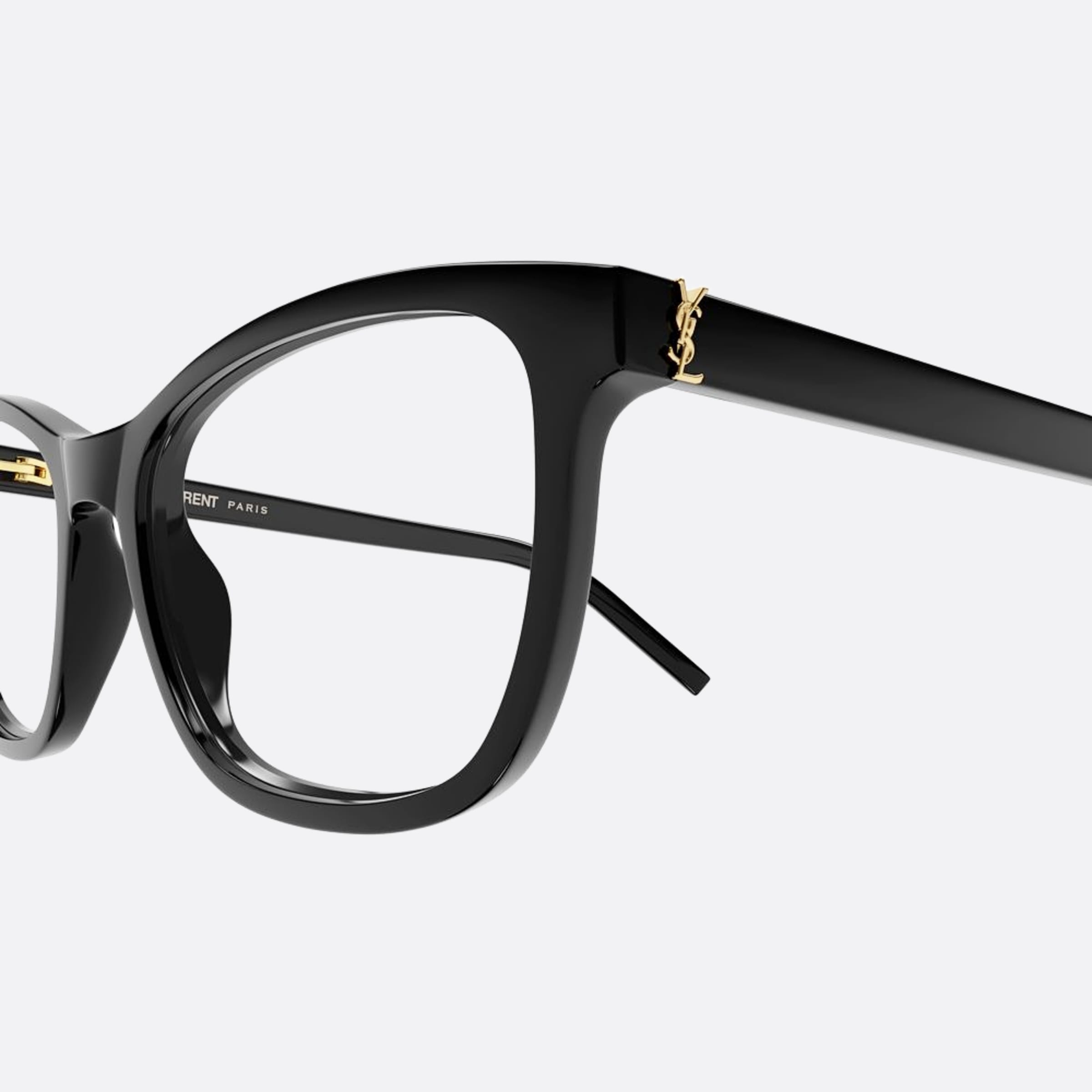 Saint 54mm Laurent M121 Black Squared Woman Eyeglasses - Detail View