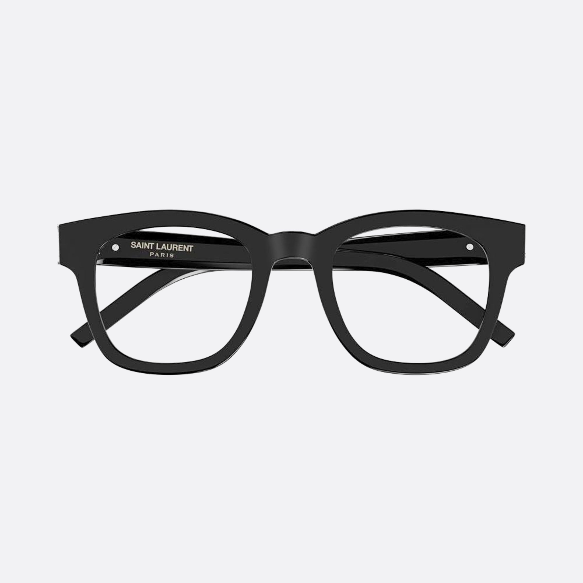 Saint 49mm Laurent M124 Opt Black Squared Unisex Eyeglasses - Main View