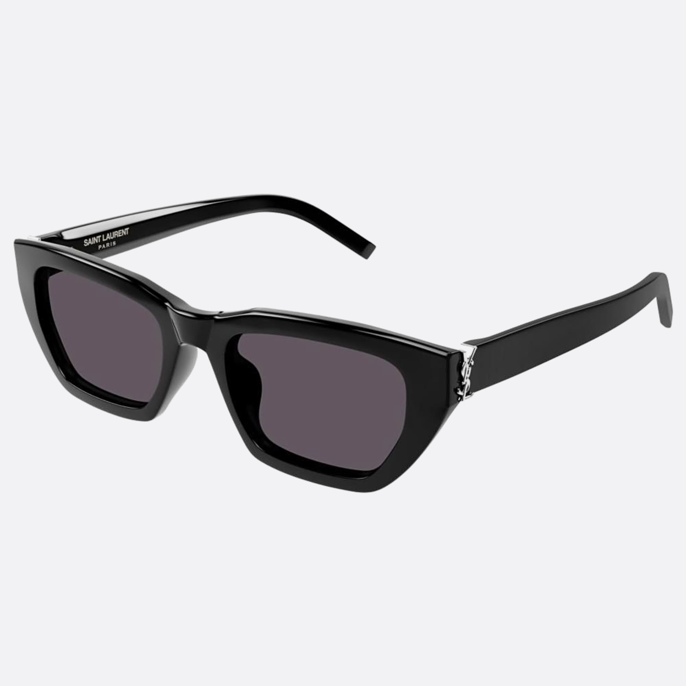 Saint 53mm Laurent M127 Black Cat Eye Woman Sunglasses - Side View