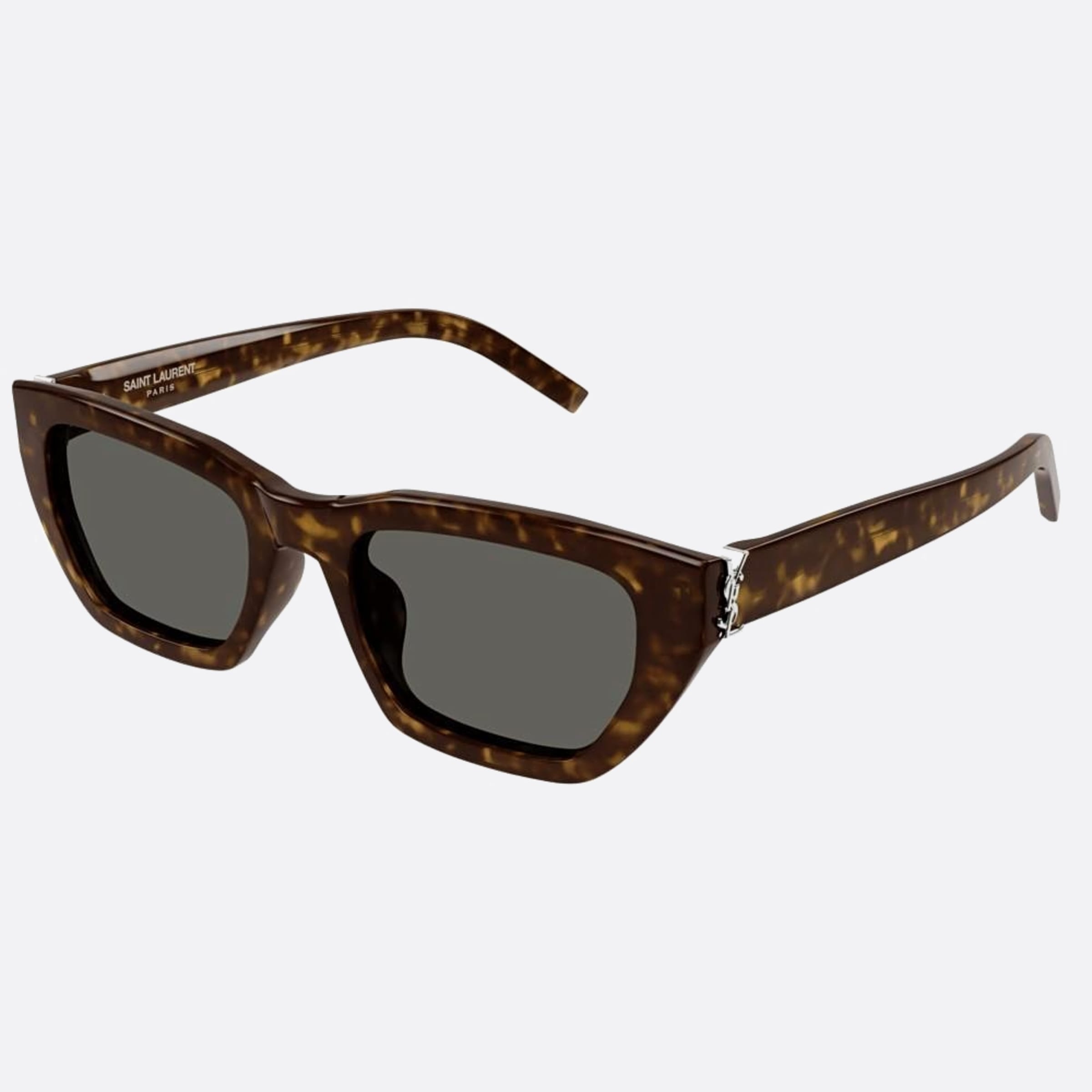 Saint 53mm Laurent M127 Havana Cat Eye Woman Sunglasses - Side View