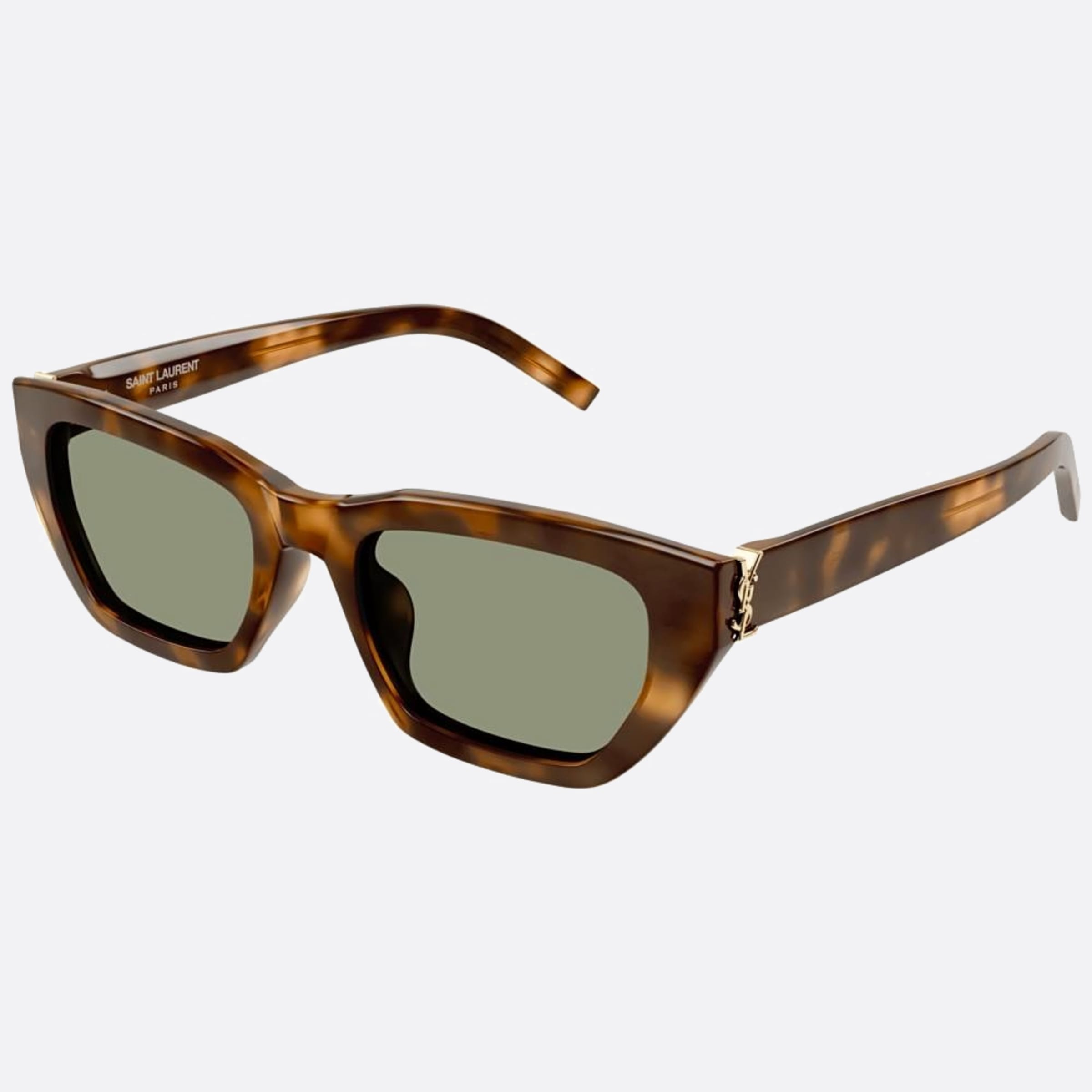 Saint 53mm Laurent M127 Havana Cat Eye Woman Sunglasses - Side View