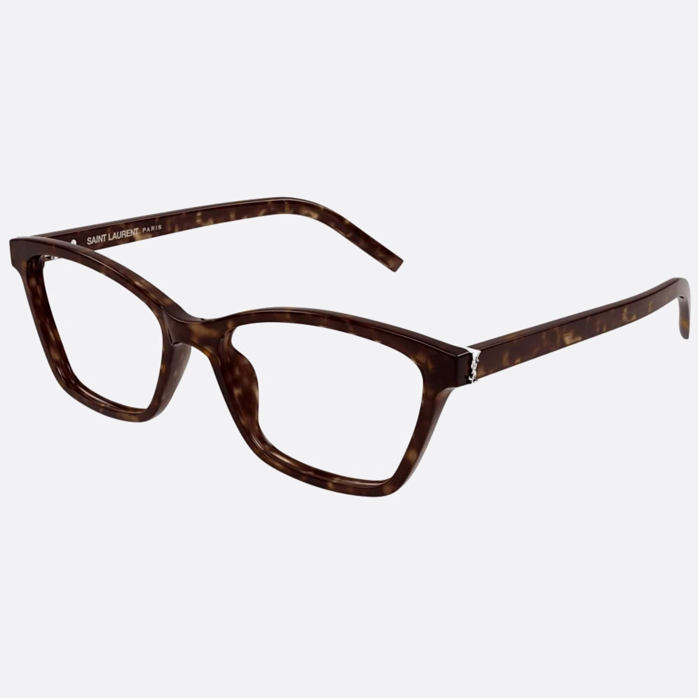 Saint 53mm Laurent M128 Havana Cat Eye Women Eyeglasses - Side View