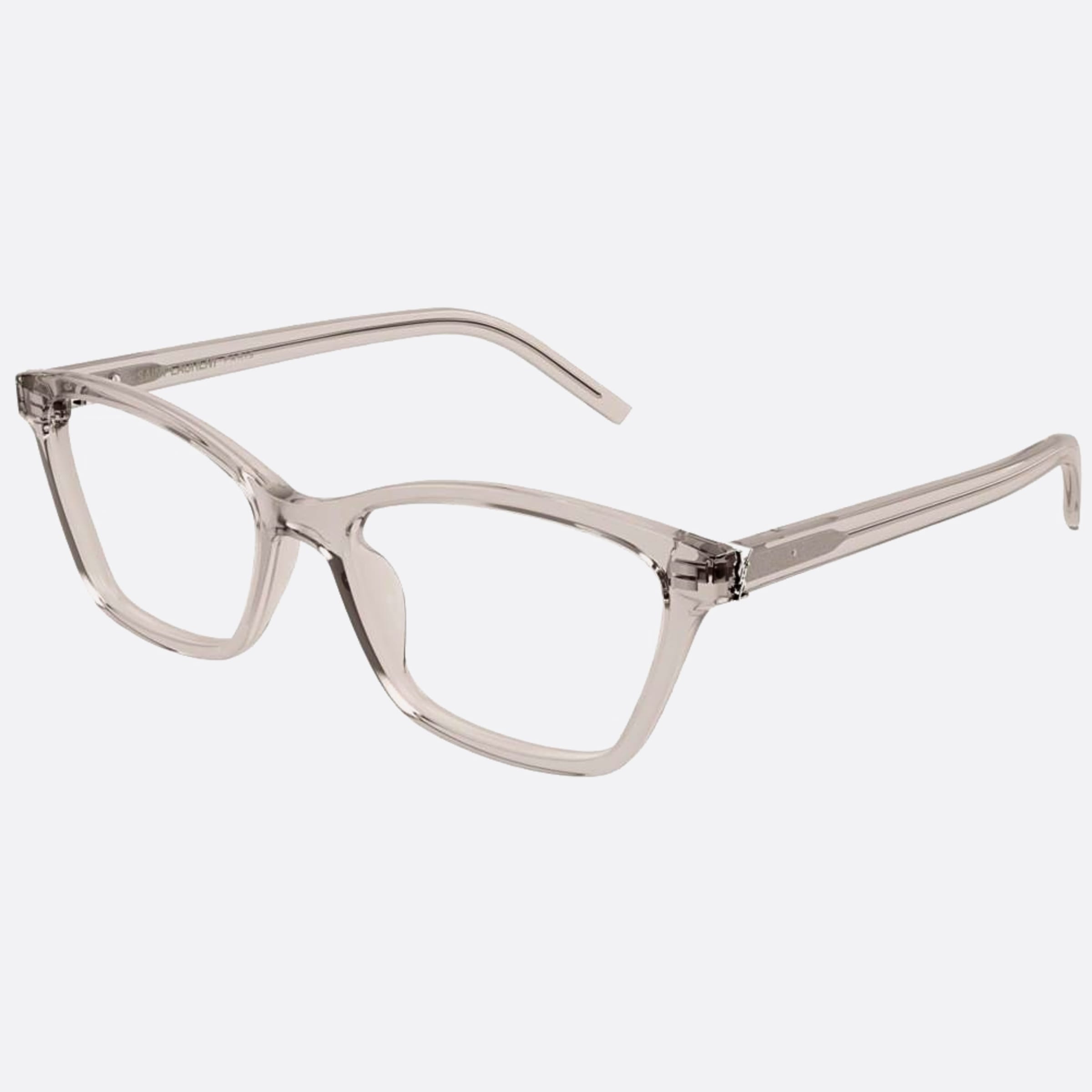 Saint 53mm Laurent M128 Transparent Cat Eye Women Eyeglasses - Side View