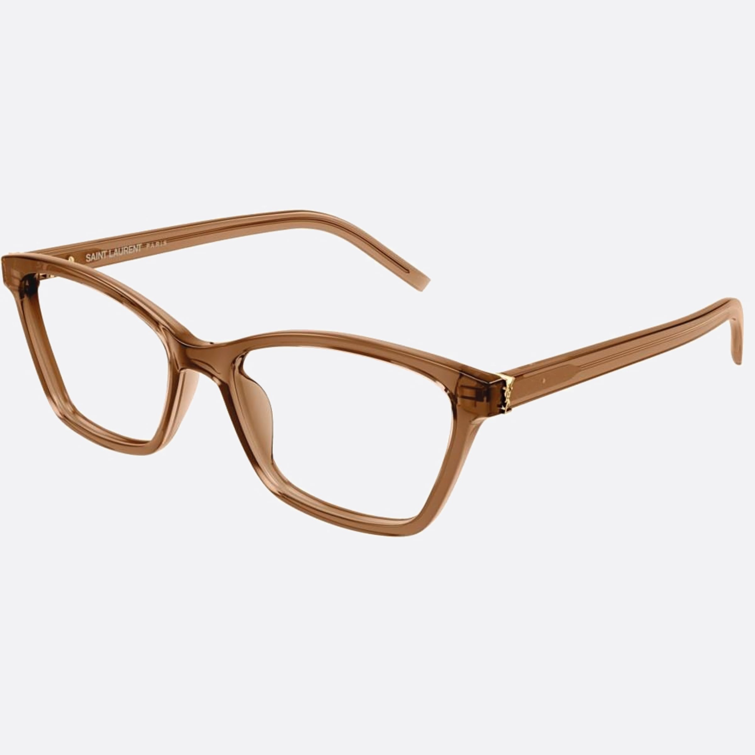 Saint 56mm Laurent M128 Brown Cat Eye Woman Eyeglasses - Side View
