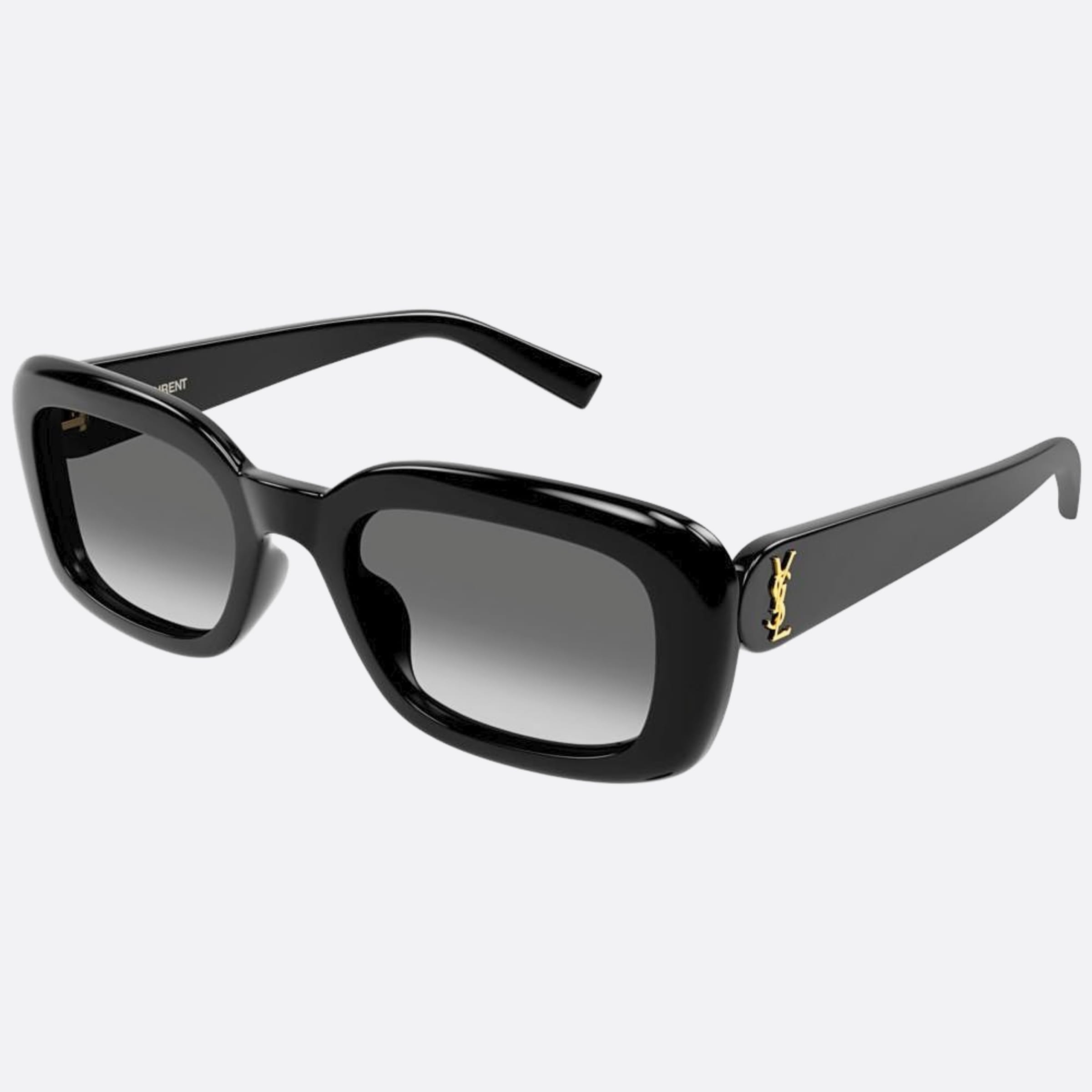 Saint 53mm Laurent M130 Black Geometric Women Sunglasses - Side View