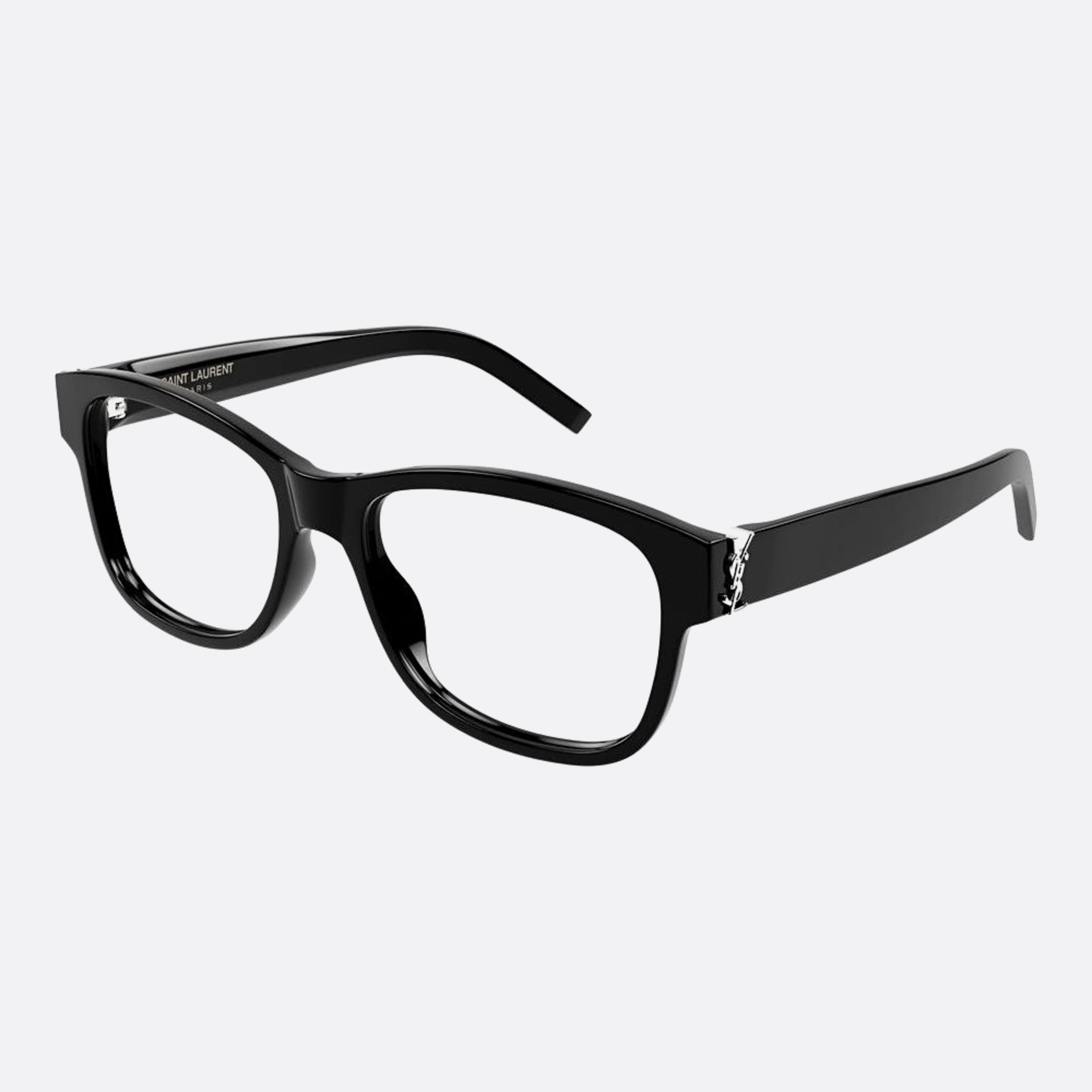 Saint 53mm Laurent M132 Black Squared Women Eyeglasses - Side View