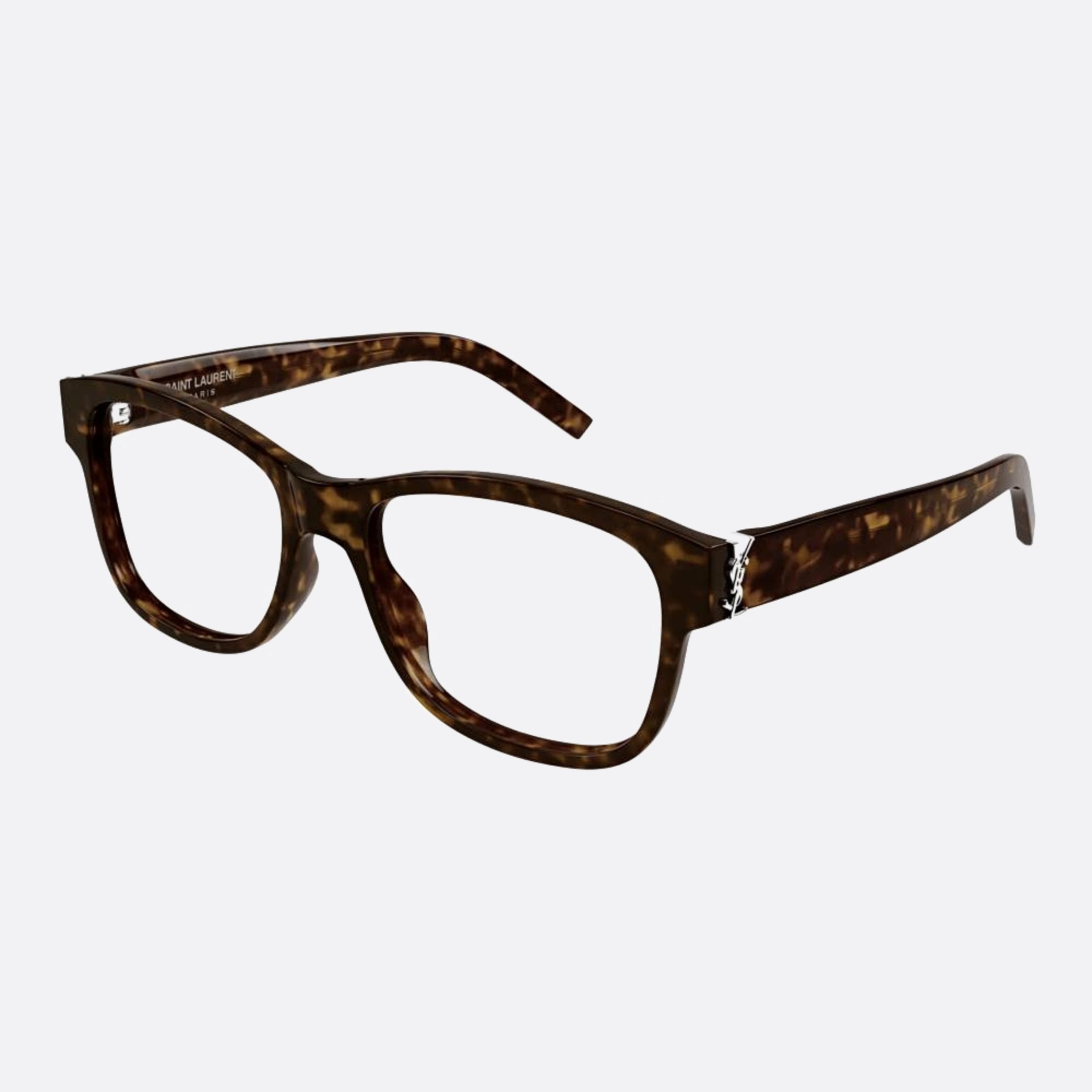 Saint 55mm Laurent M132 Havana Squared Woman Eyeglasses - Side View