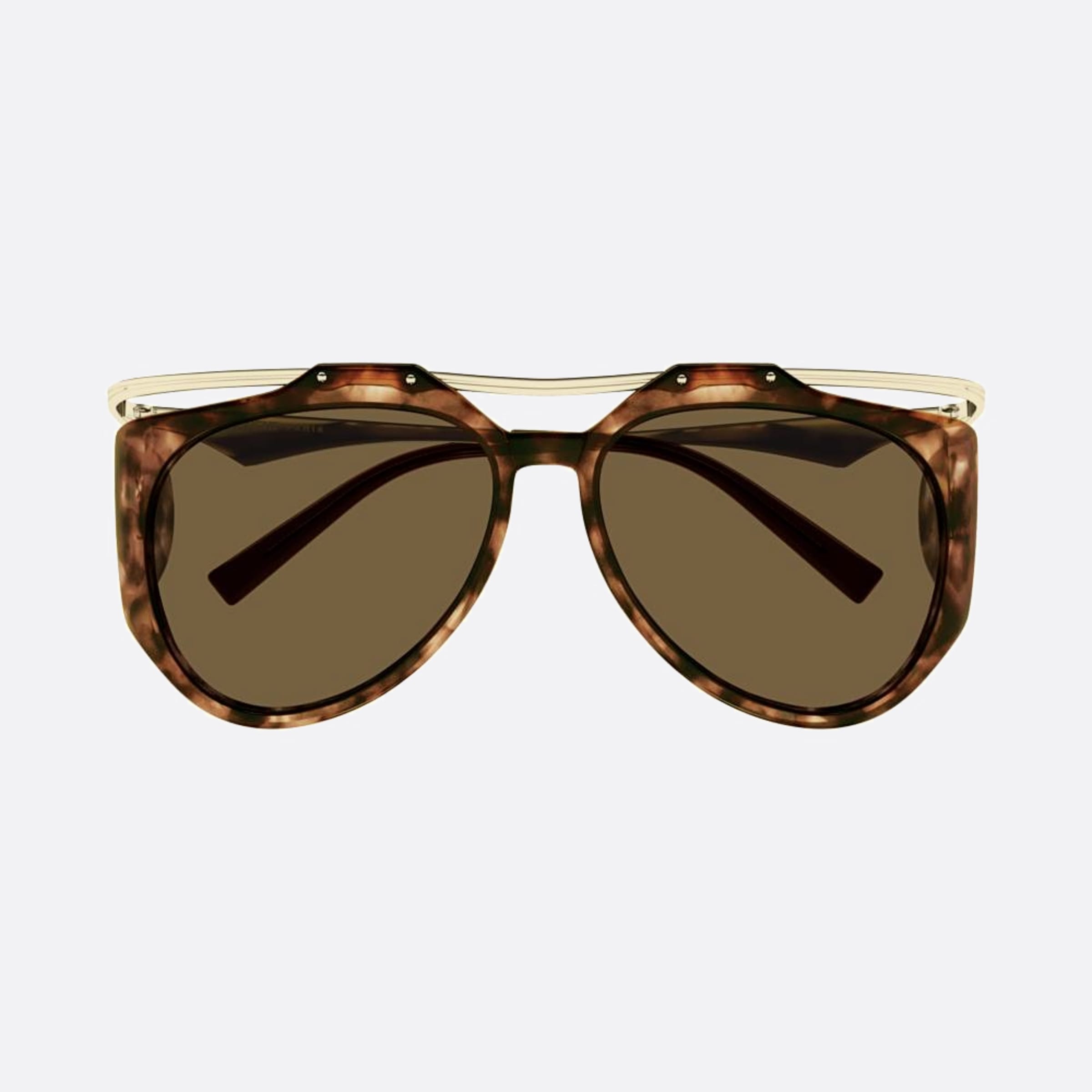 Saint 55mm Laurent M137 Amelia Havana Pilot Women Sunglasses - Main View