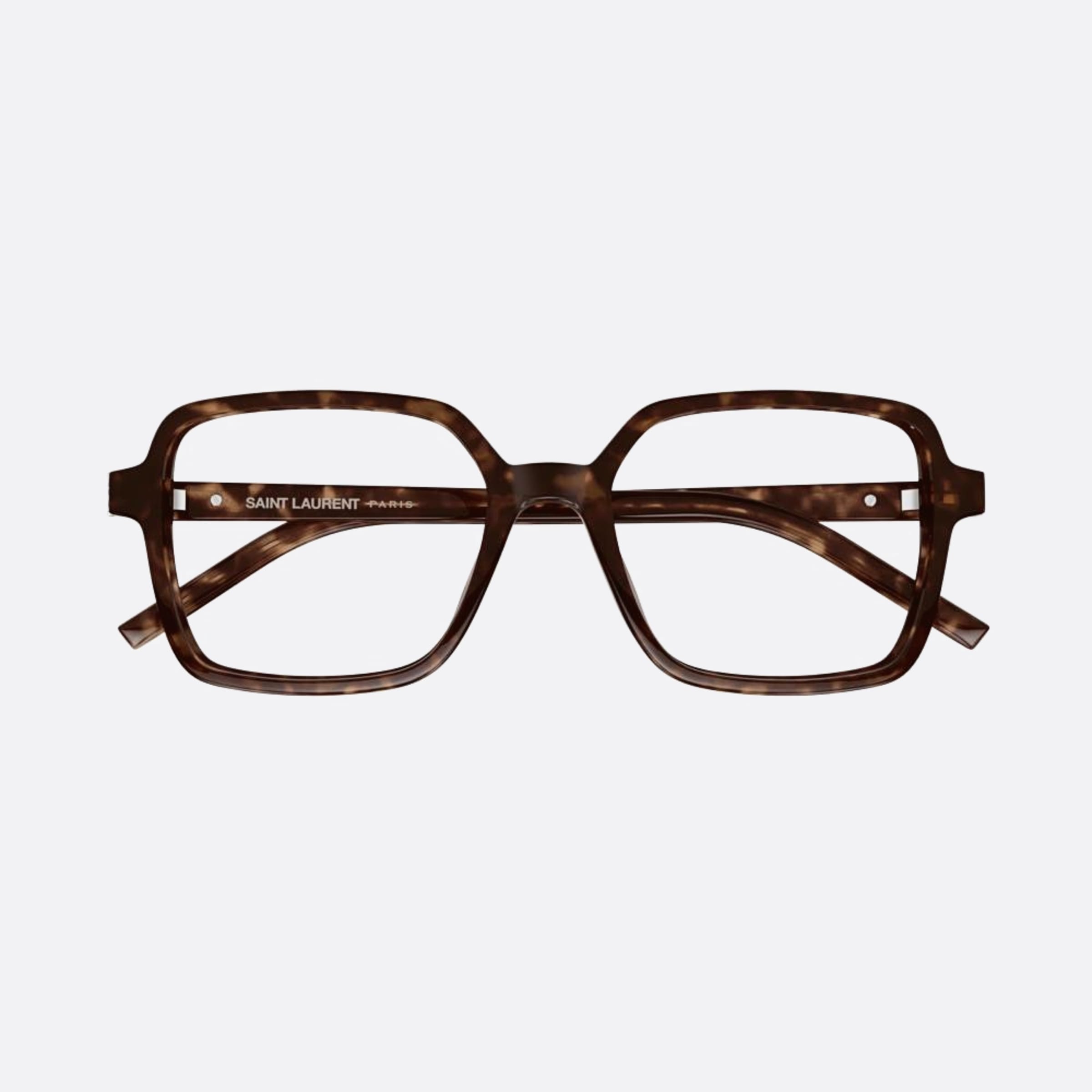 Saint 54mm Laurent M139 Havana Squared Woman Eyeglasses - Main View