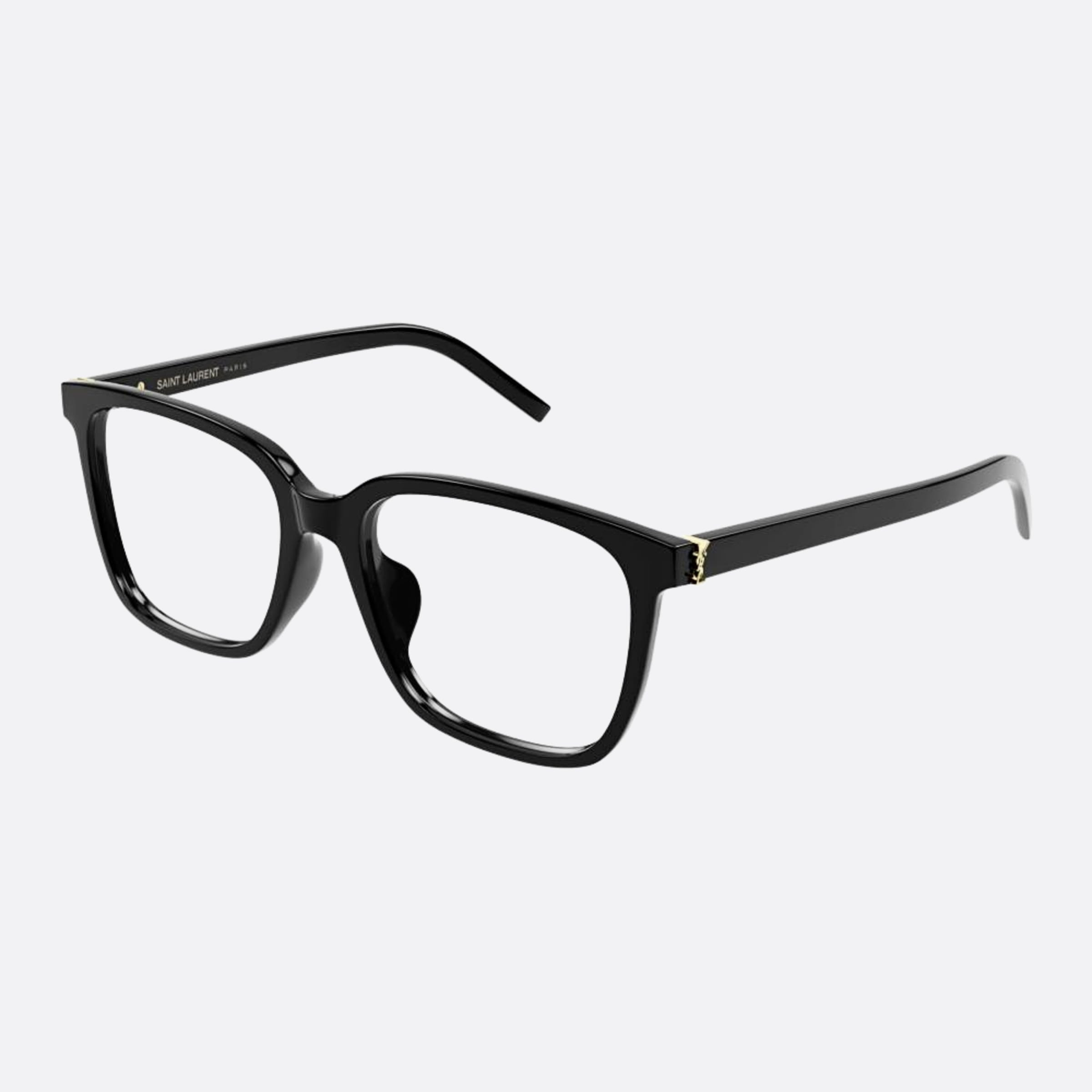 Saint 54mm Laurent M142 Black Squared Woman Eyeglasses - Side View