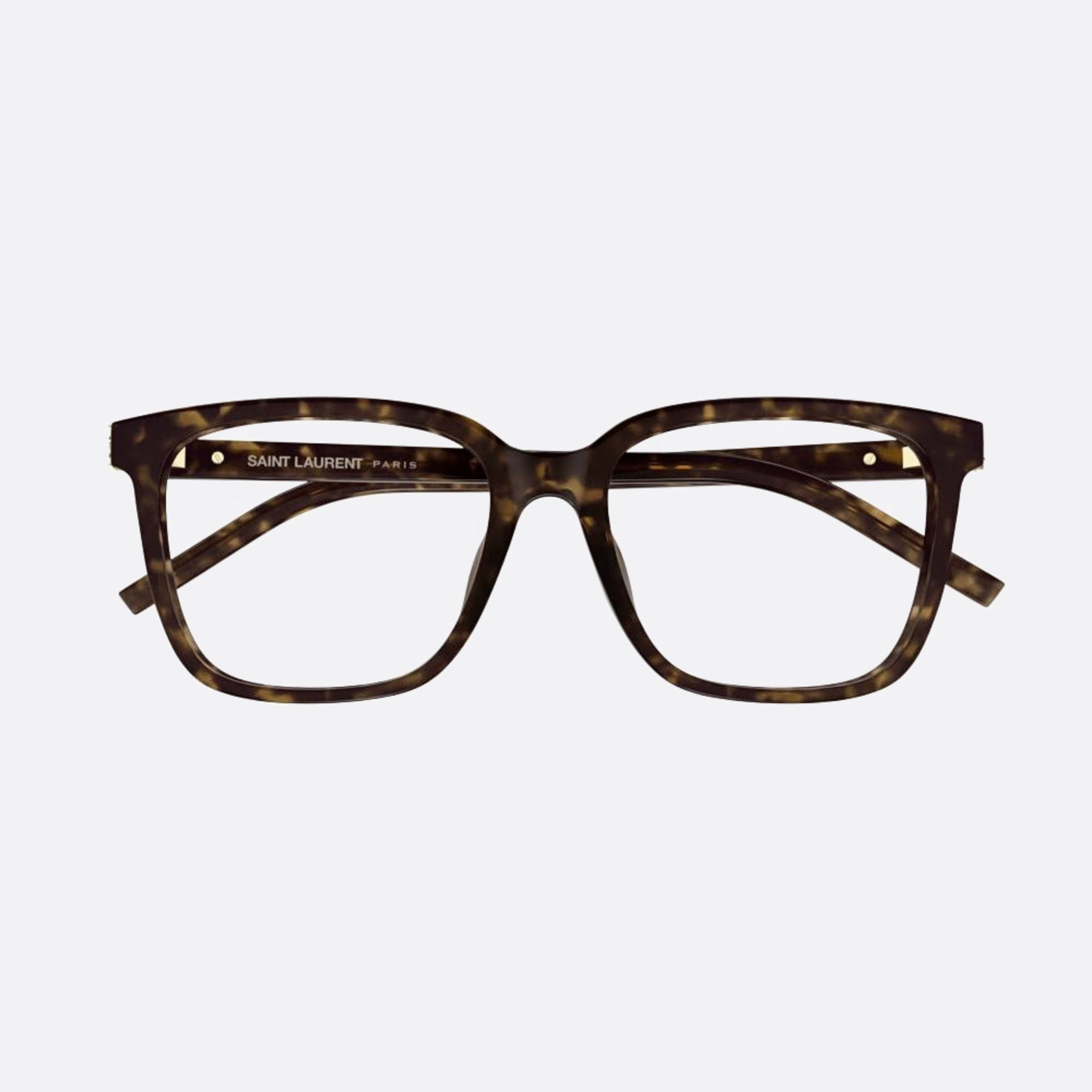 Saint 54mm Laurent M142 Havana Squared Woman Eyeglasses - Main View