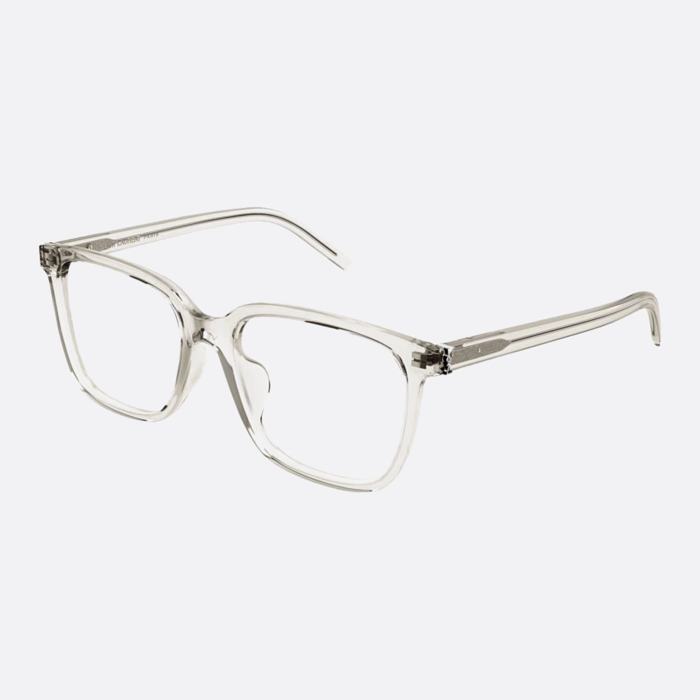 Saint 54mm Laurent M142 Grey Squared Woman Eyeglasses - Side View