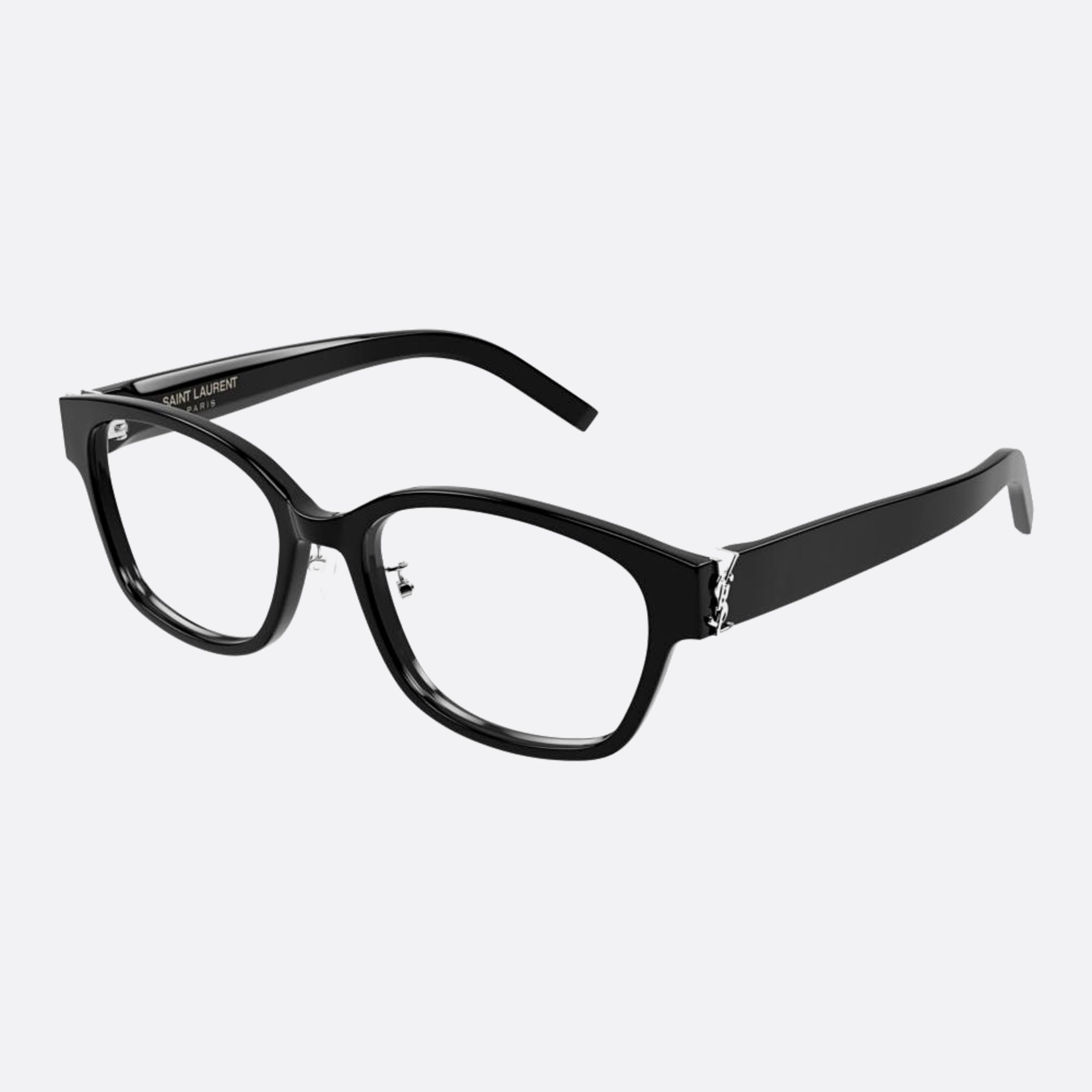 Saint 53mm Laurent M33 Black Squared Women Eyeglasses - Side View