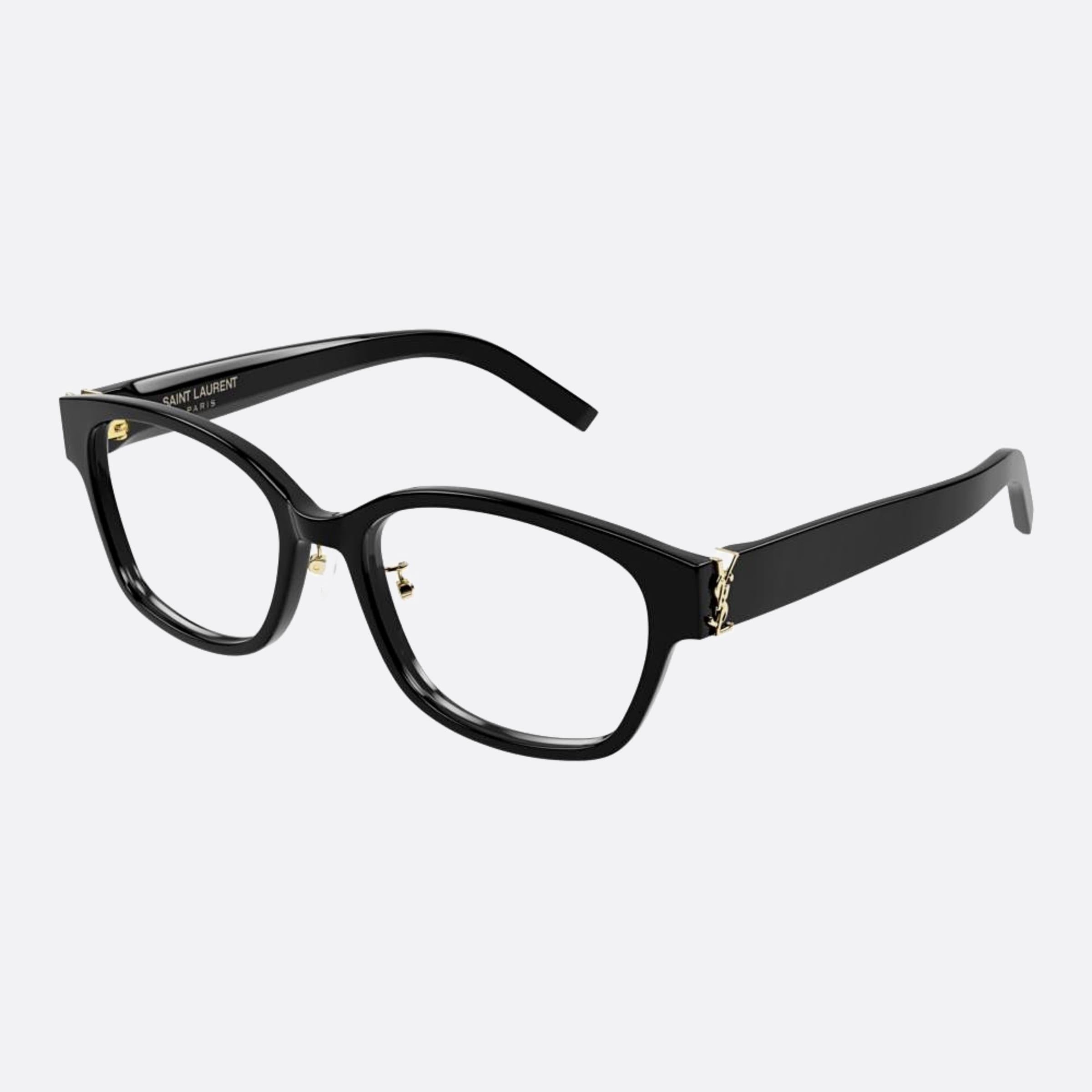 Saint 53mm Laurent M33 Black Squared Women Eyeglasses - Side View