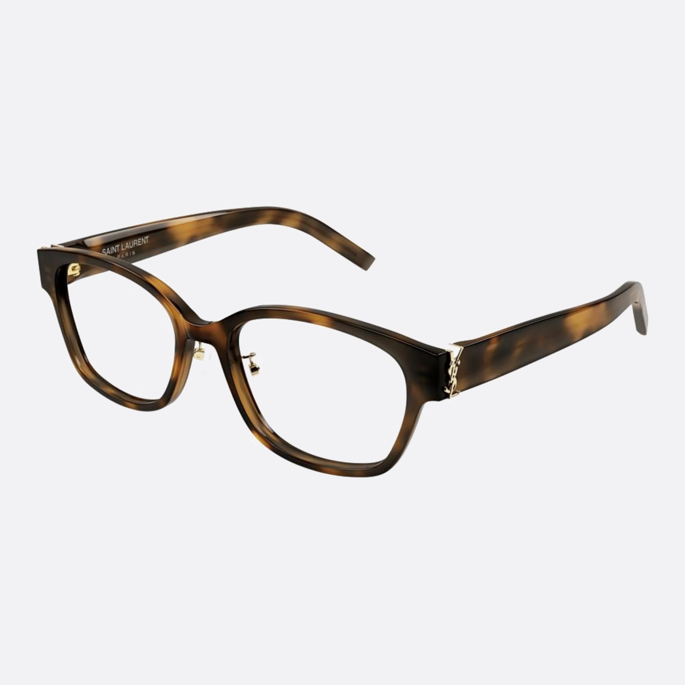 Saint 53mm Laurent M33 Havana Squared Women Eyeglasses - Side View